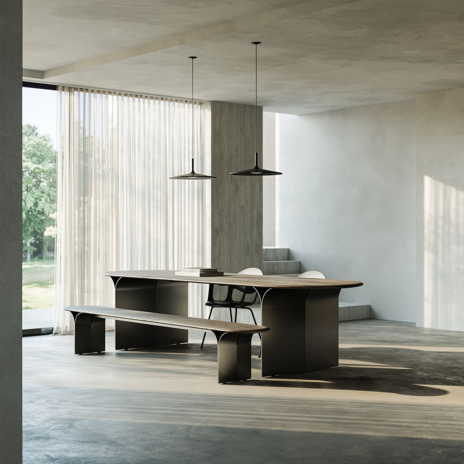 ARCS OVAL DINING TABLE