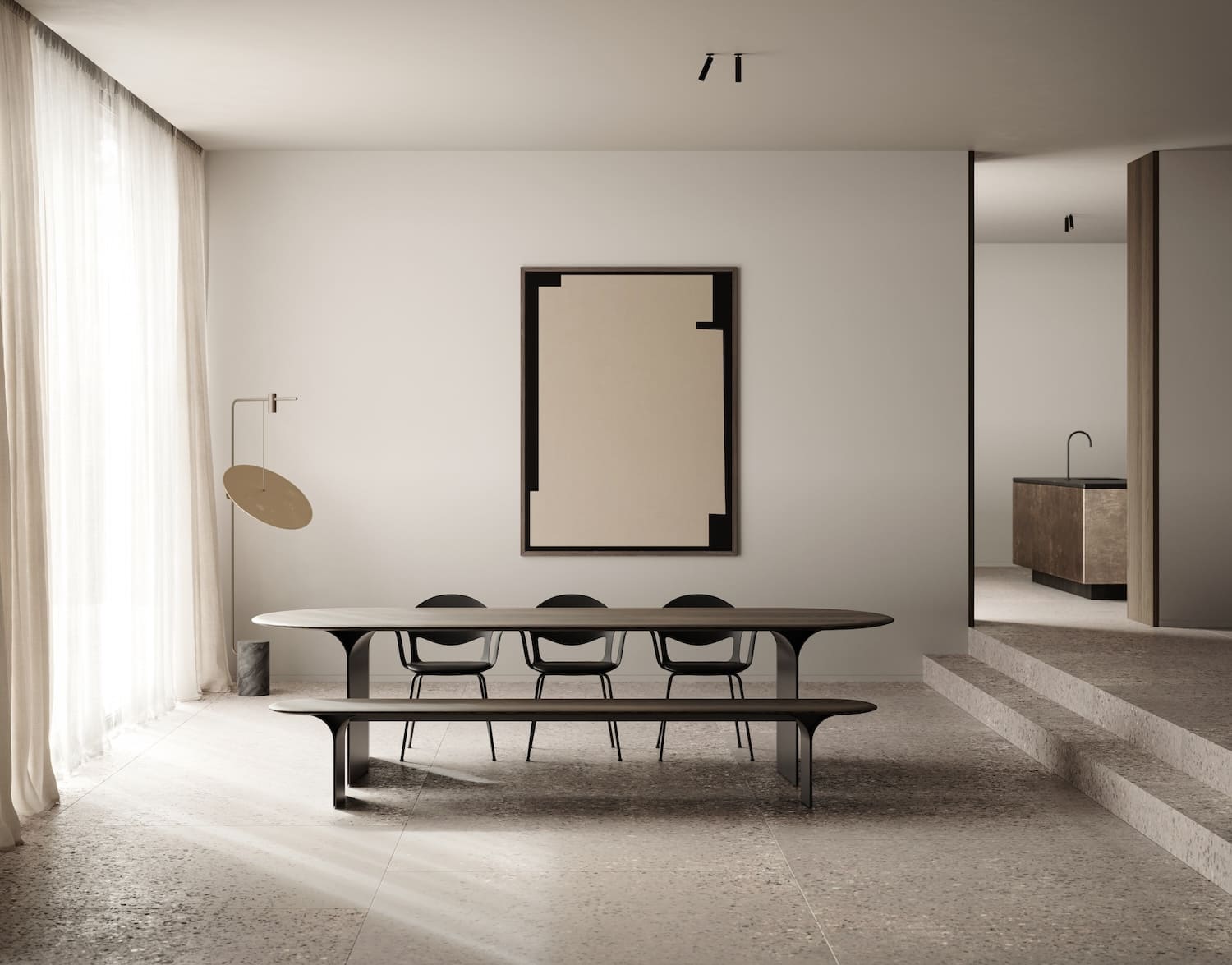 ARCS OVAL DINING TABLE