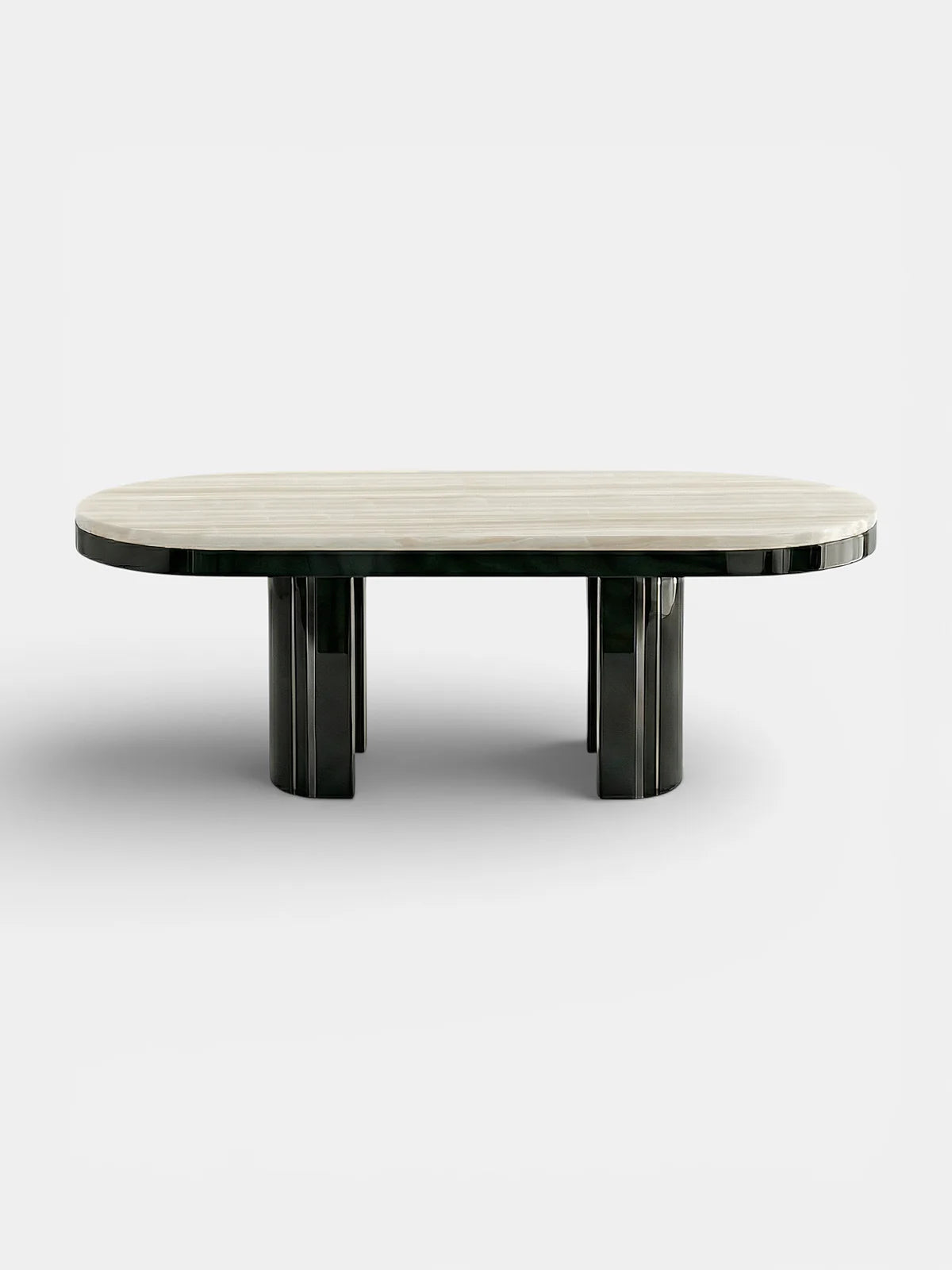 GIO BLACK & IVORY ONYX DINING TABLE