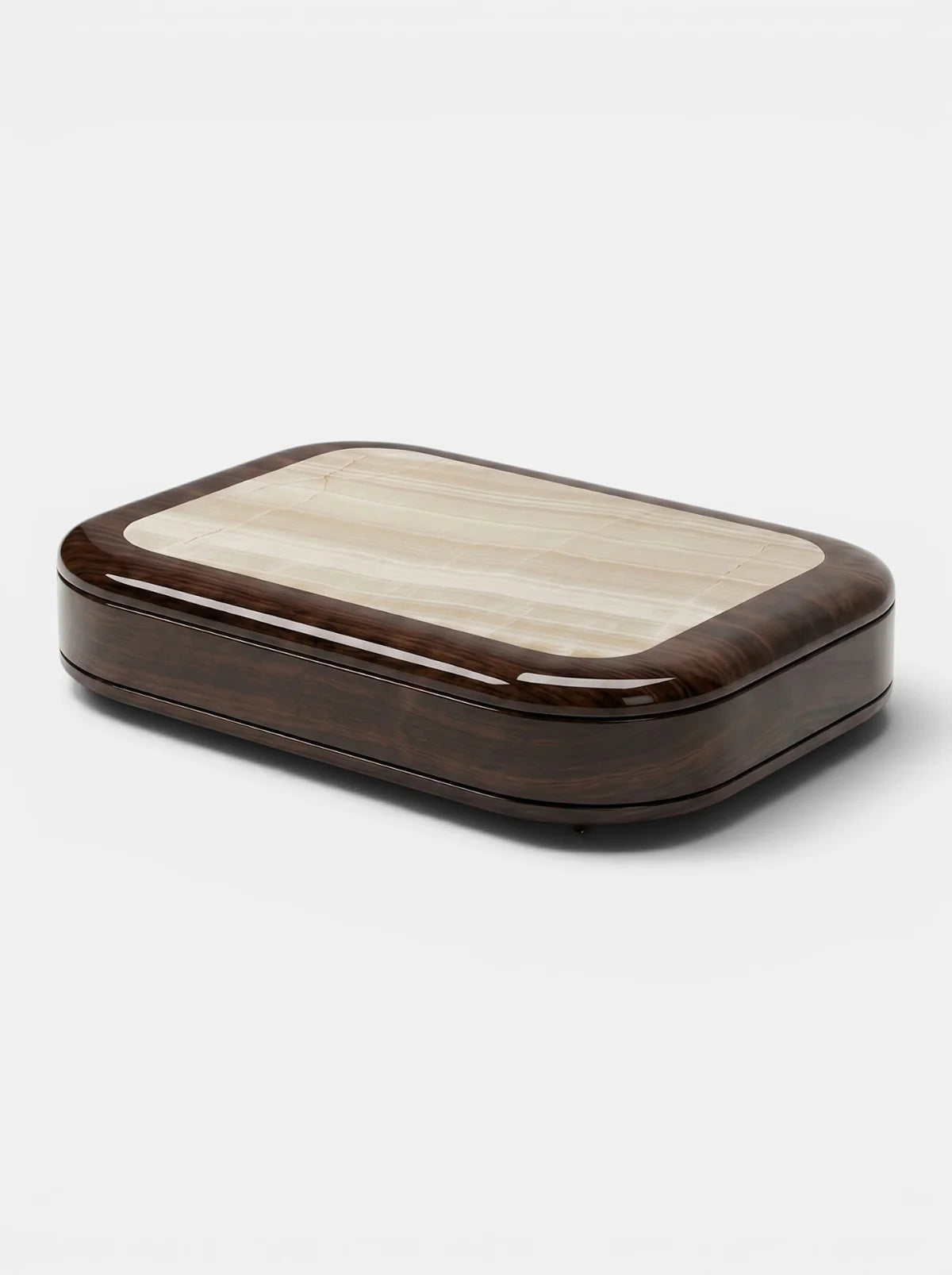 ABI GLOSSY WOOD & IVORY ONYX