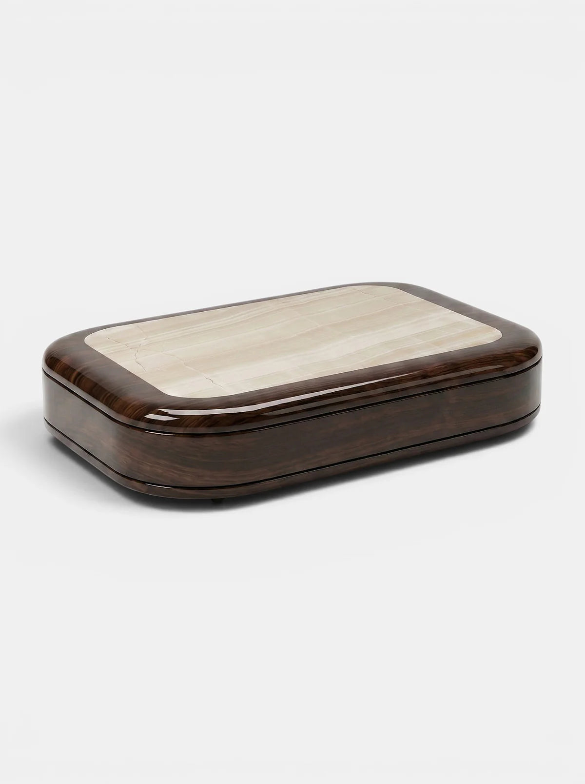 ABI GLOSSY WOOD & IVORY ONYX