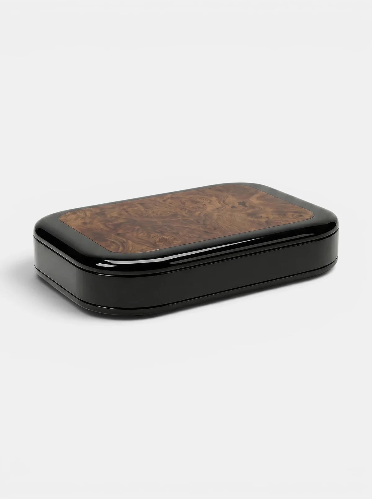 ABI BLACK LACQUERED & BURL WOOD