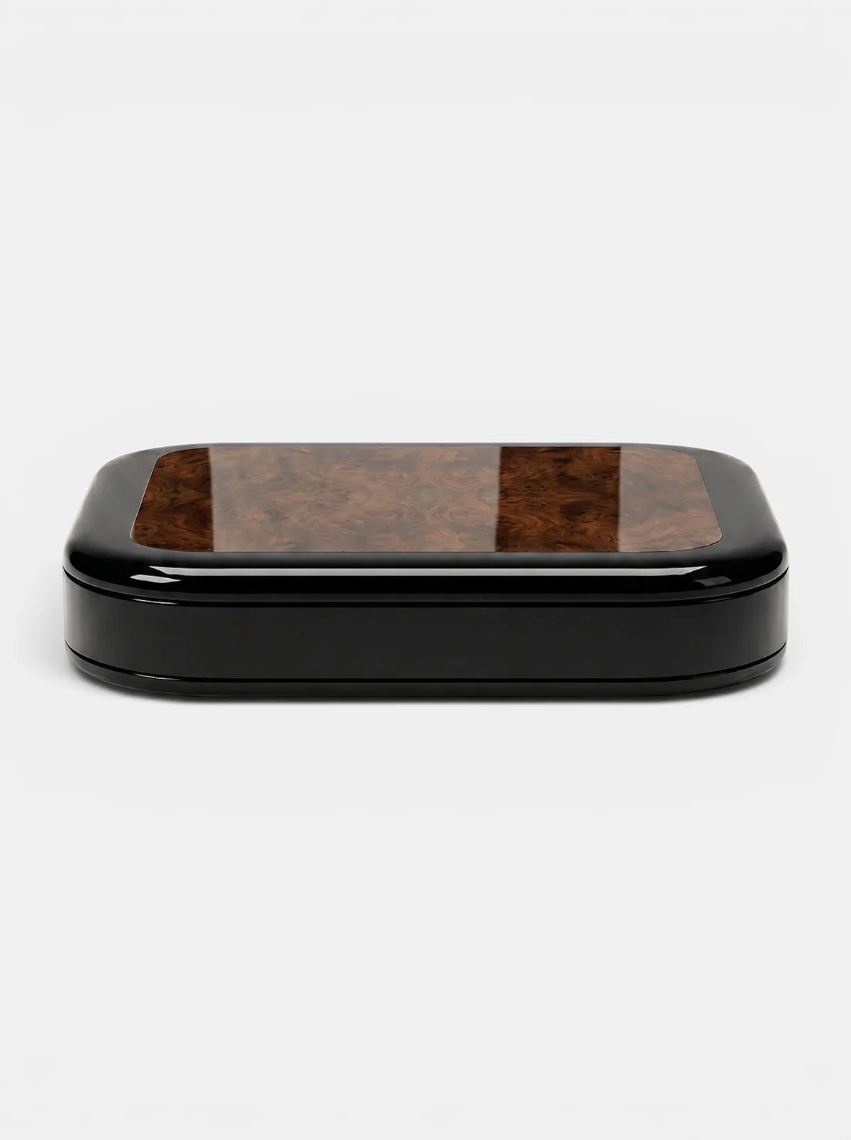 ABI BLACK LACQUERED & BURL WOOD