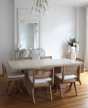 Dining Table AURA TRAVERTINE DINING TABLE MARBERA