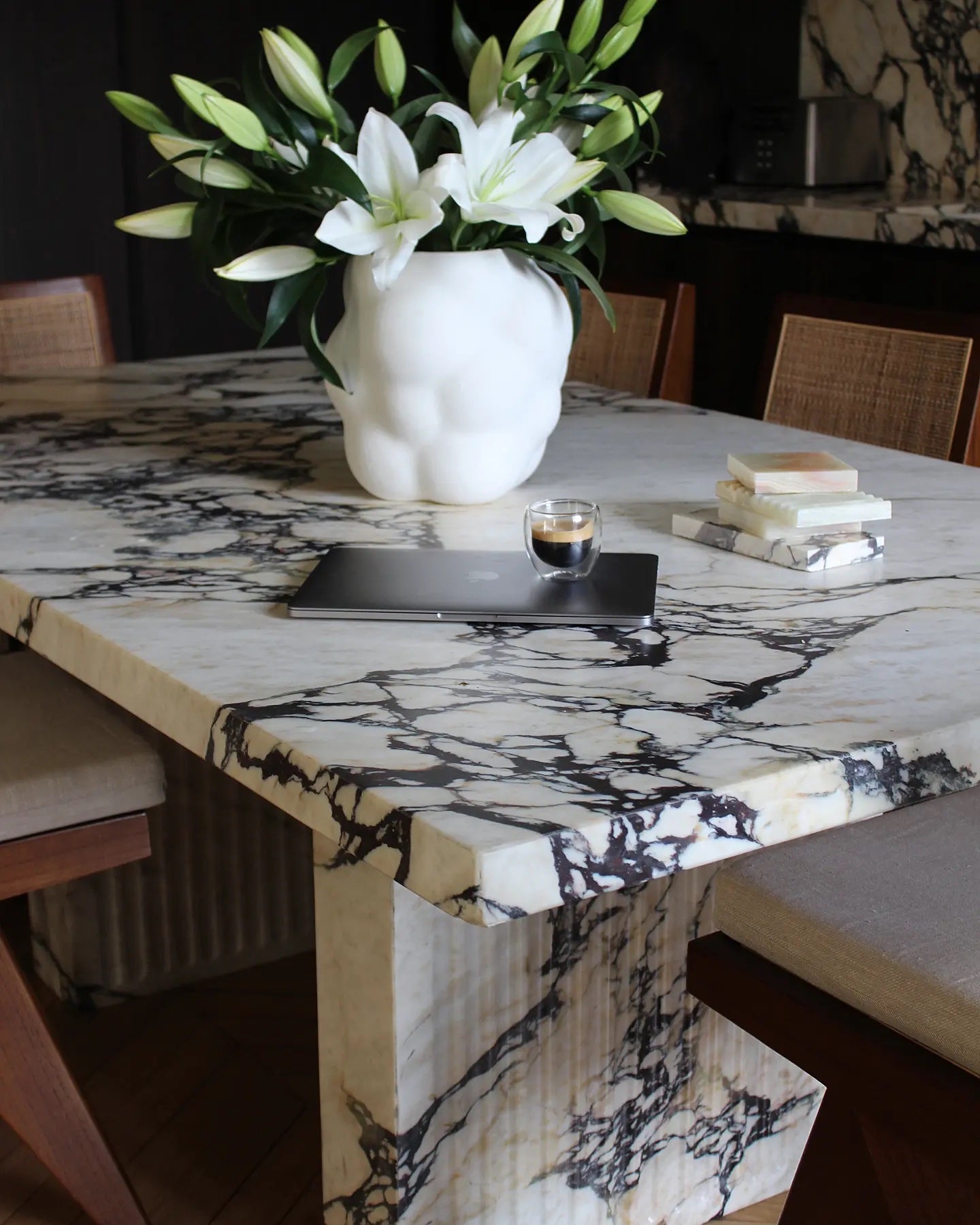 Marbera Studio Aura Calacatta Viola Dining Table 2200mm