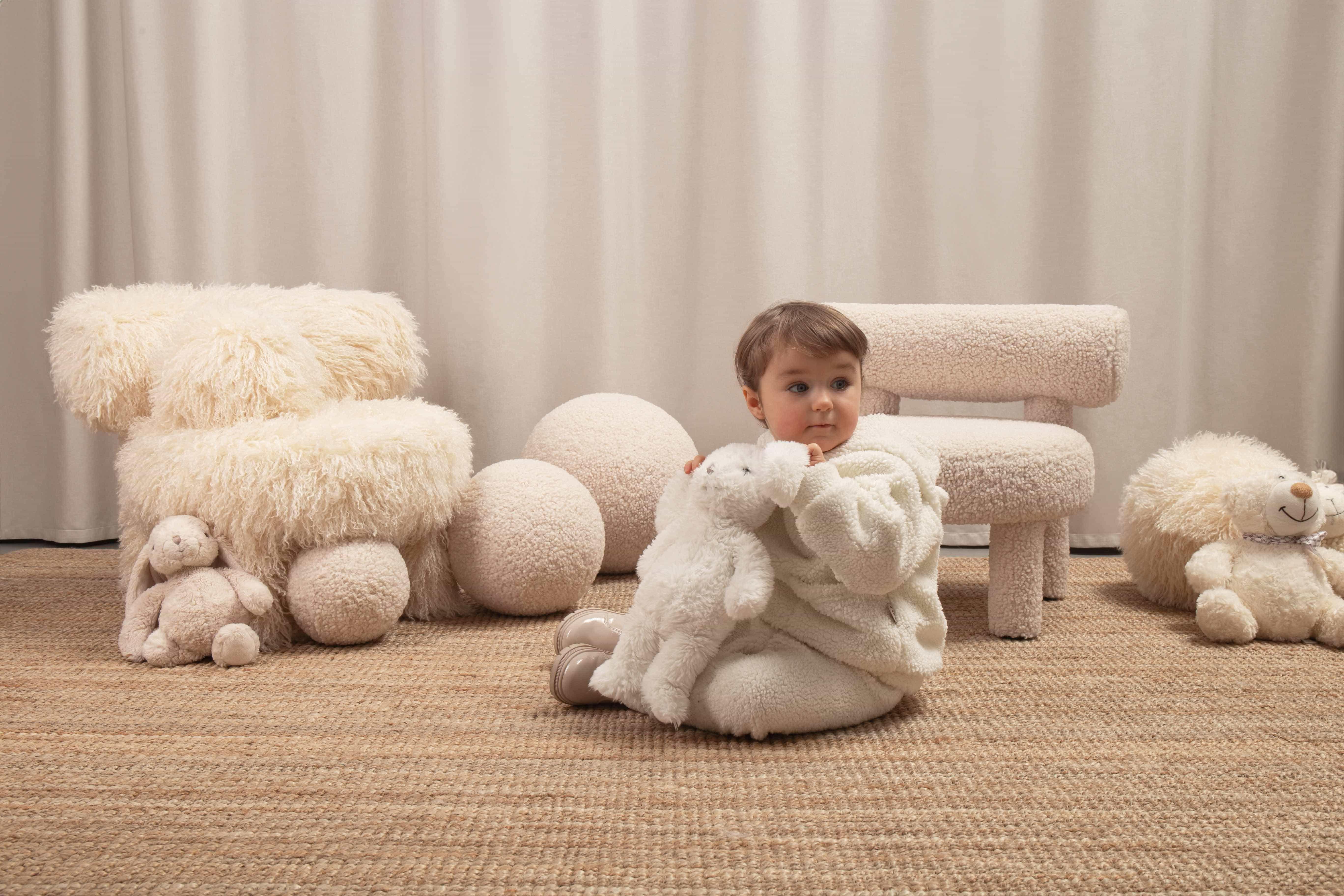 Baby Chair BABY LOW CHAIR GROPIUS CS1 IN FAUX FUR NOOM
