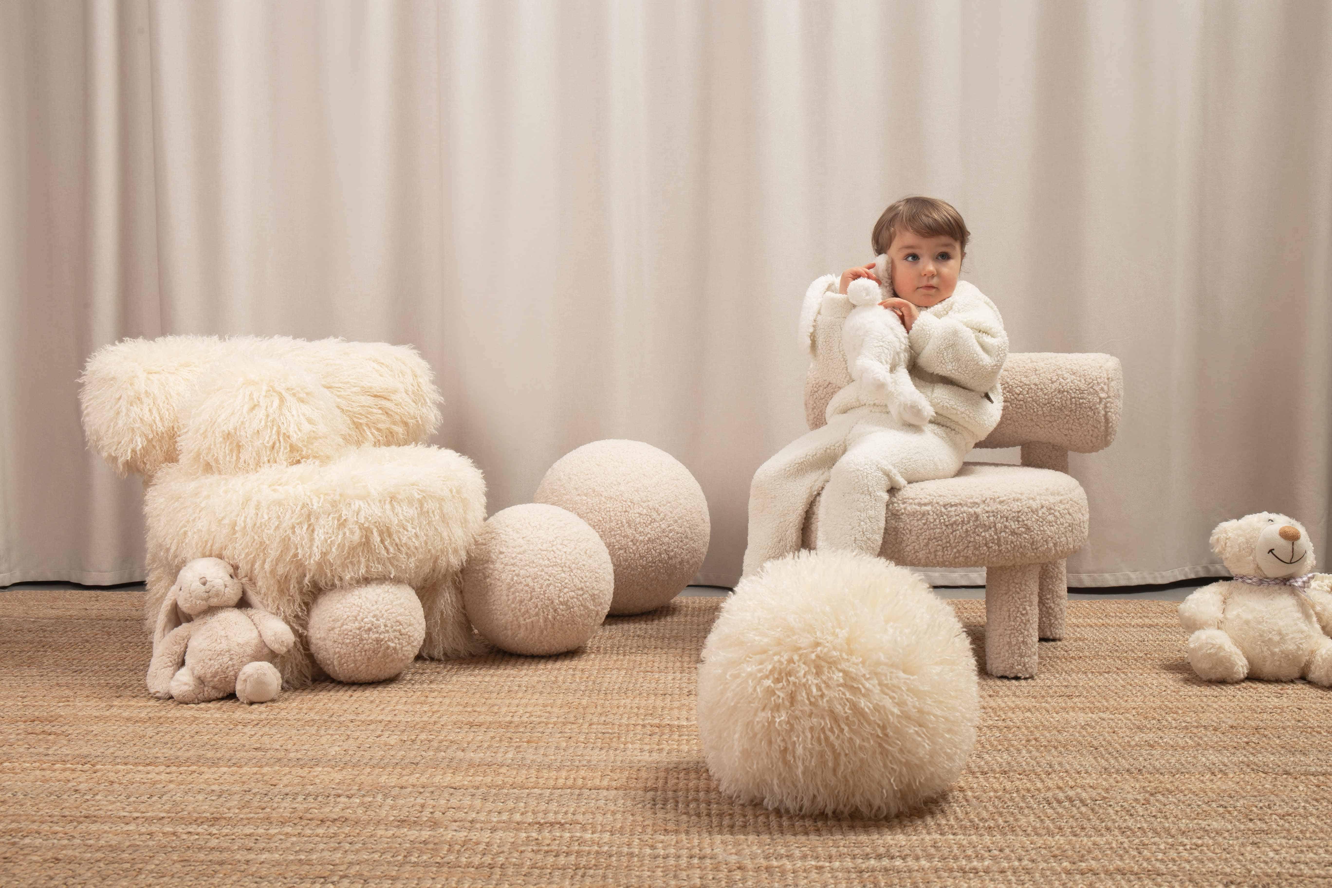 Baby Chair BABY LOW CHAIR GROPIUS CS1 IN FAUX FUR NOOM