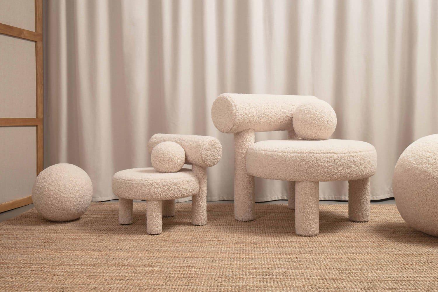 Baby Chair BABY LOW CHAIR GROPIUS CS1 IN FAUX FUR NOOM