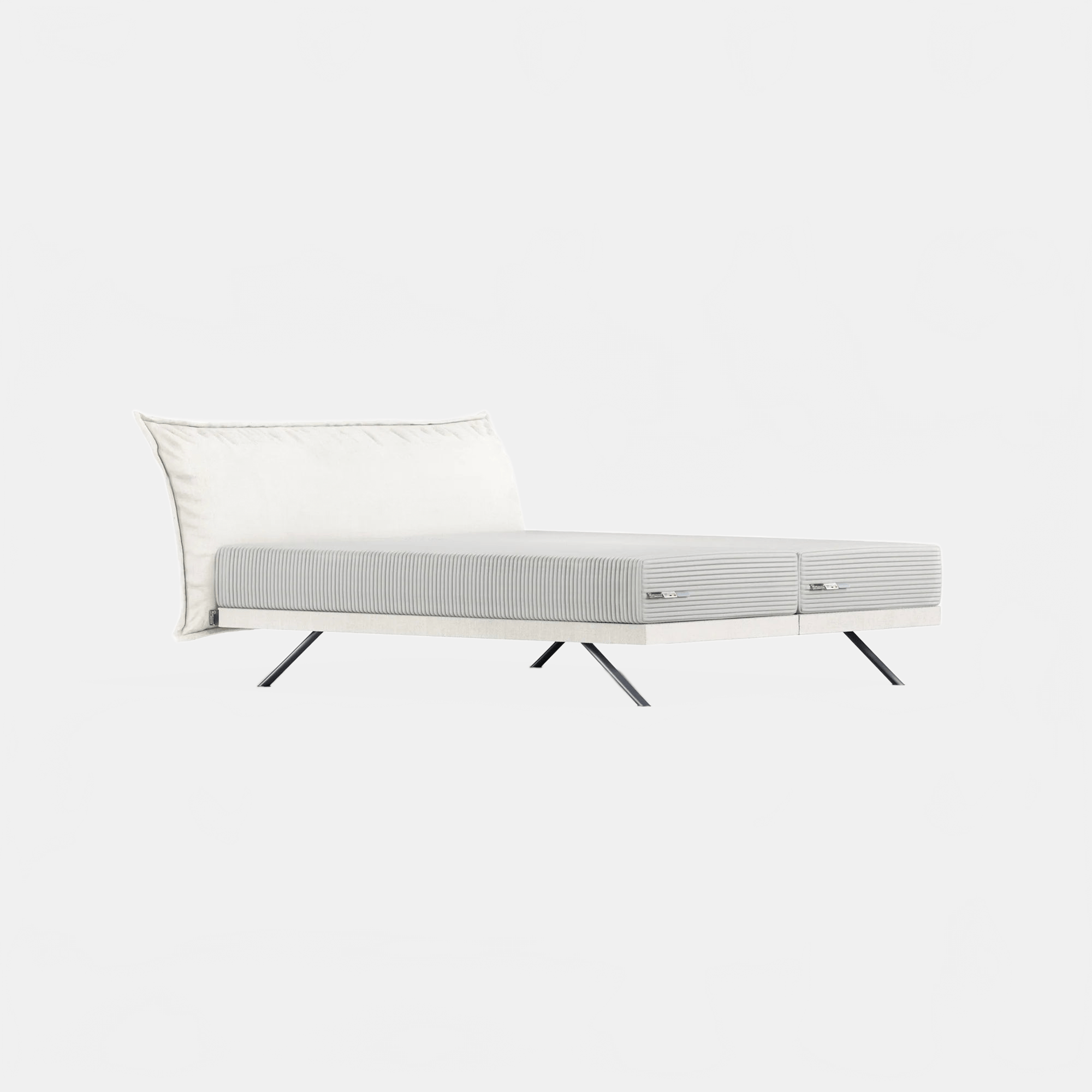 Bed ARTEMIS H6 HEADBOARD + BOX SPRING | QUEEN SIZE KREAMAT