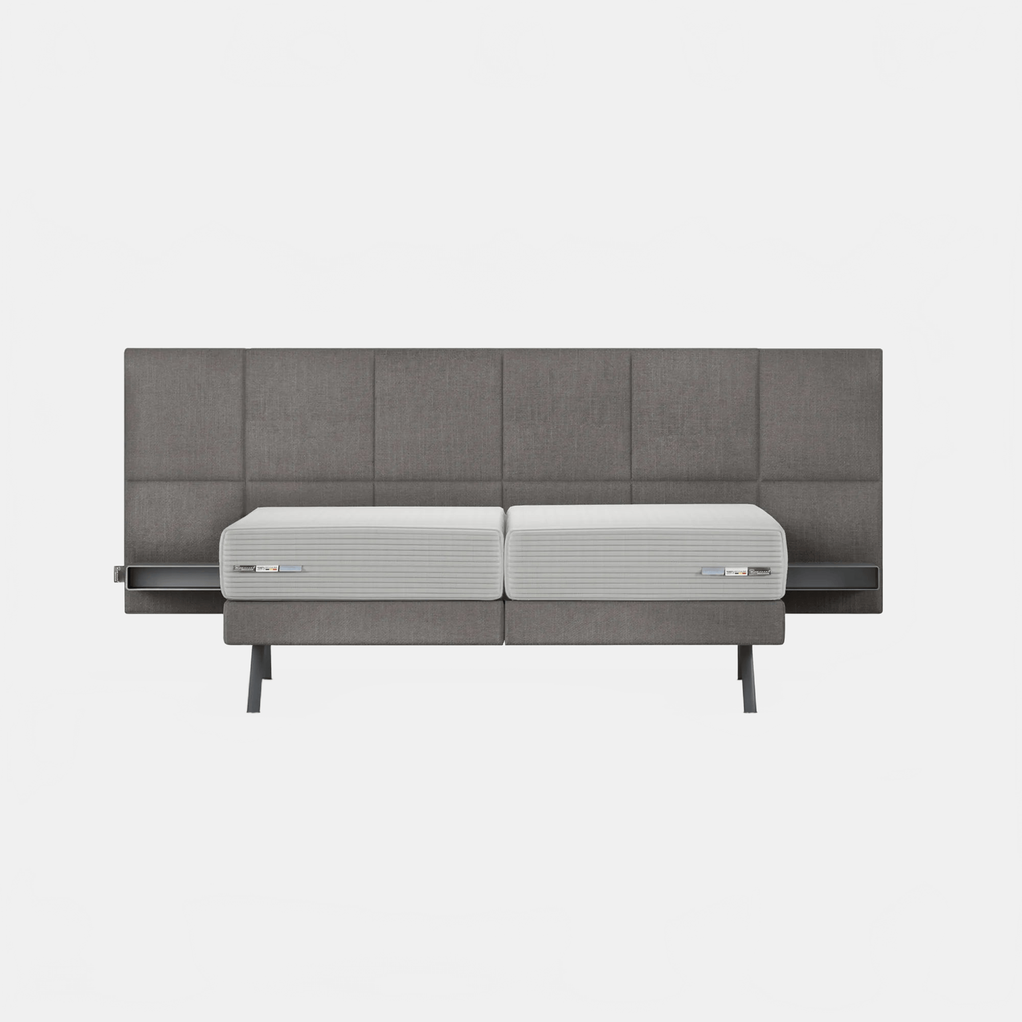 Bed SQUARE LARGE HEADBOARD + BOX SPRING | QUEEN KREAMAT