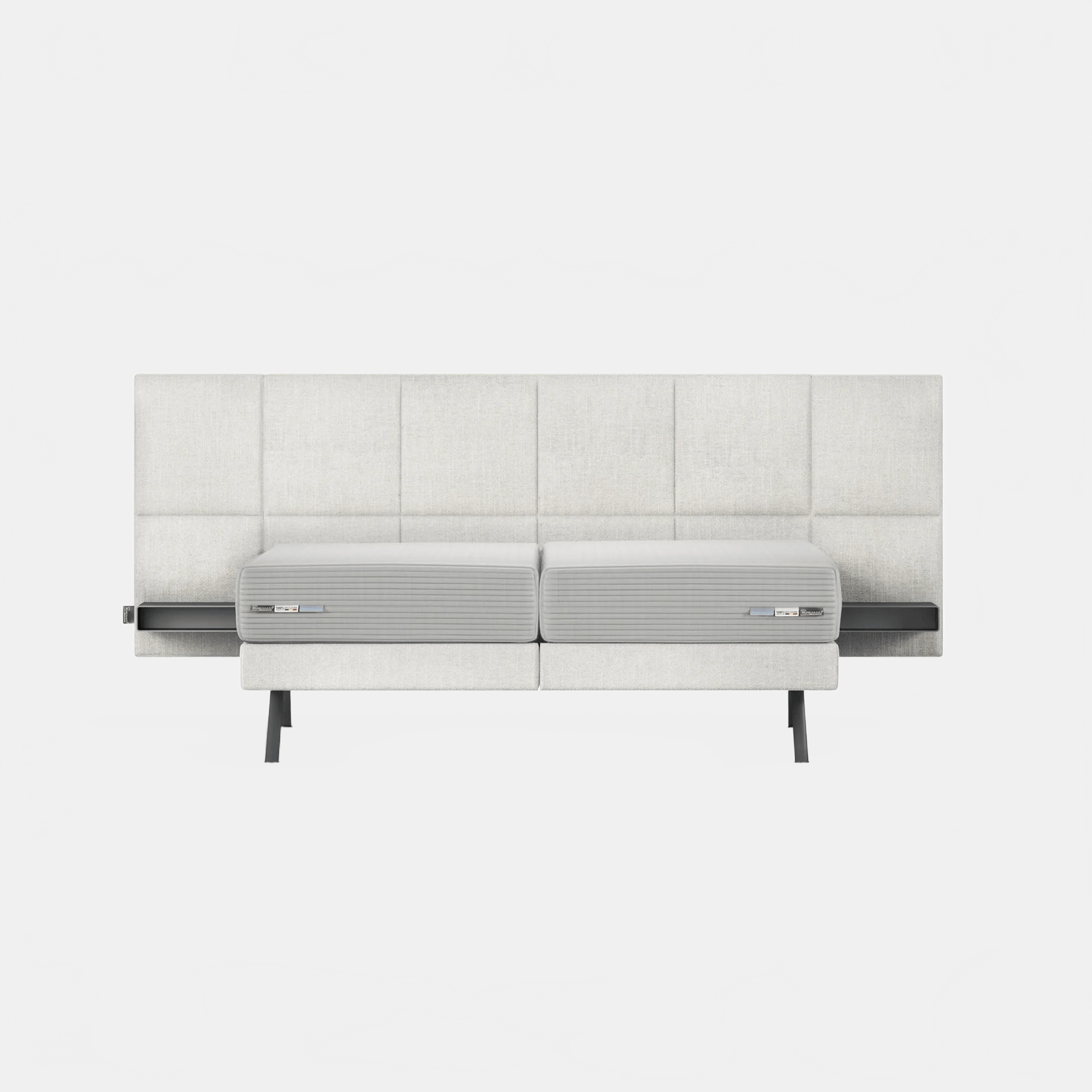 Bed SQUARE LARGE HEADBOARD + BOX SPRING | QUEEN KREAMAT