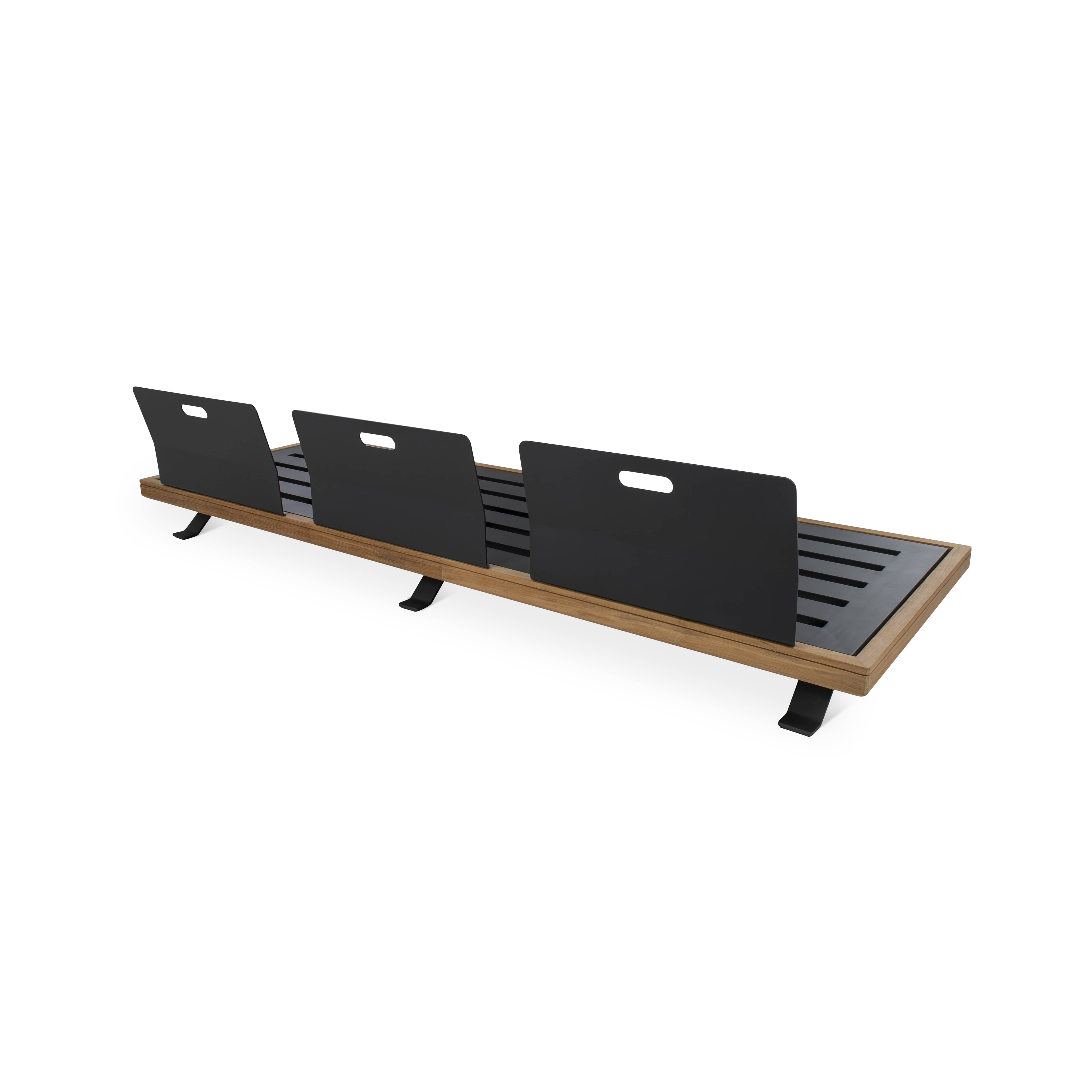 Betaco Betaco Praiano Lounge 3S Teak and Aluminum Outdoor Sofa