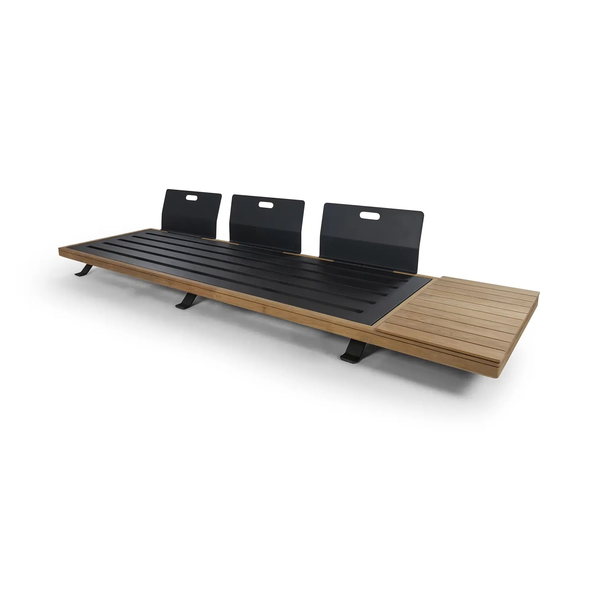 Betaco Betaco Praiano Lounge 3S Teak and Aluminum Outdoor Sofa