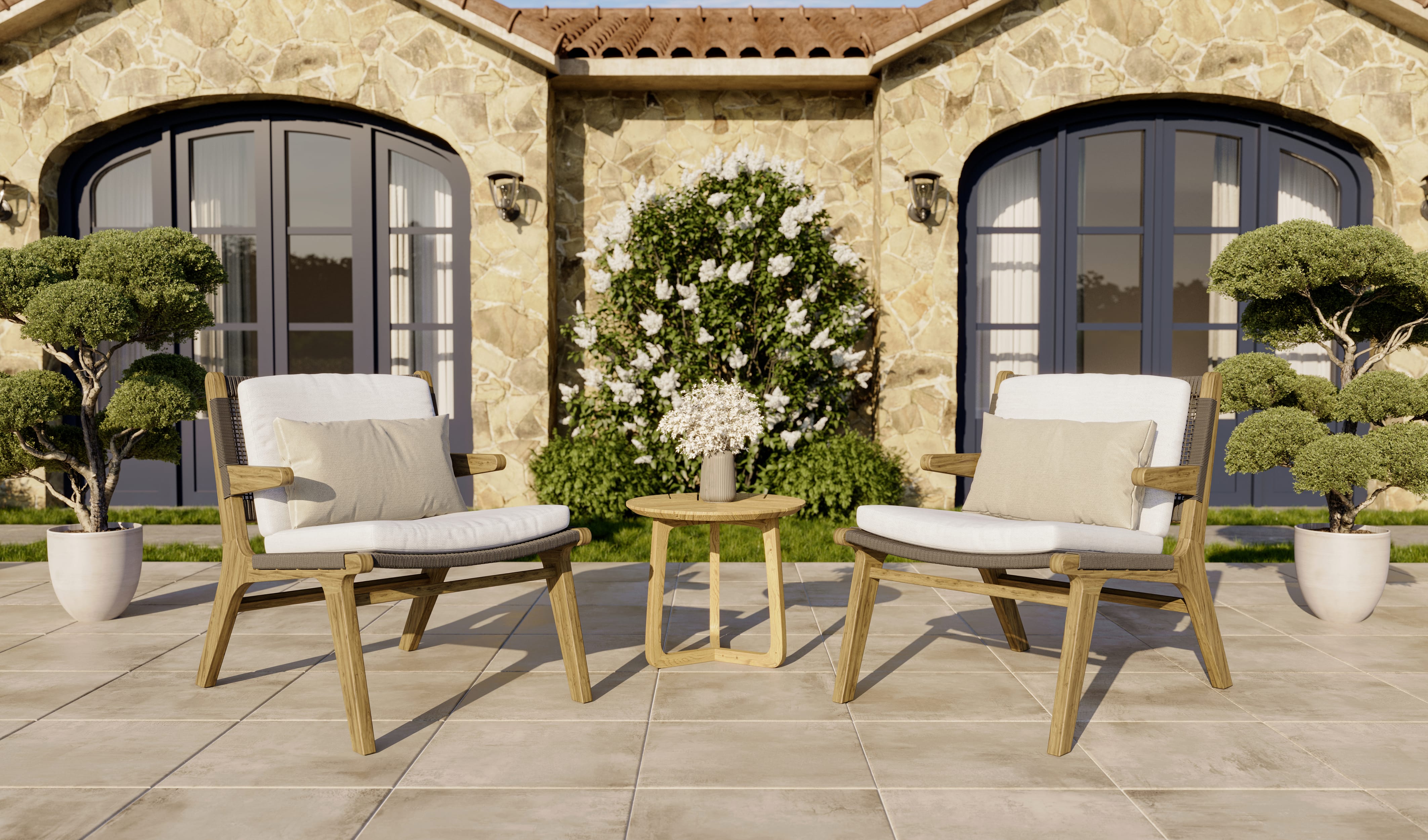 BETACO FORTE LOUNGE CHAIR | OPEN WEAVING LOW SEATER Outdoor Lounge Chair
