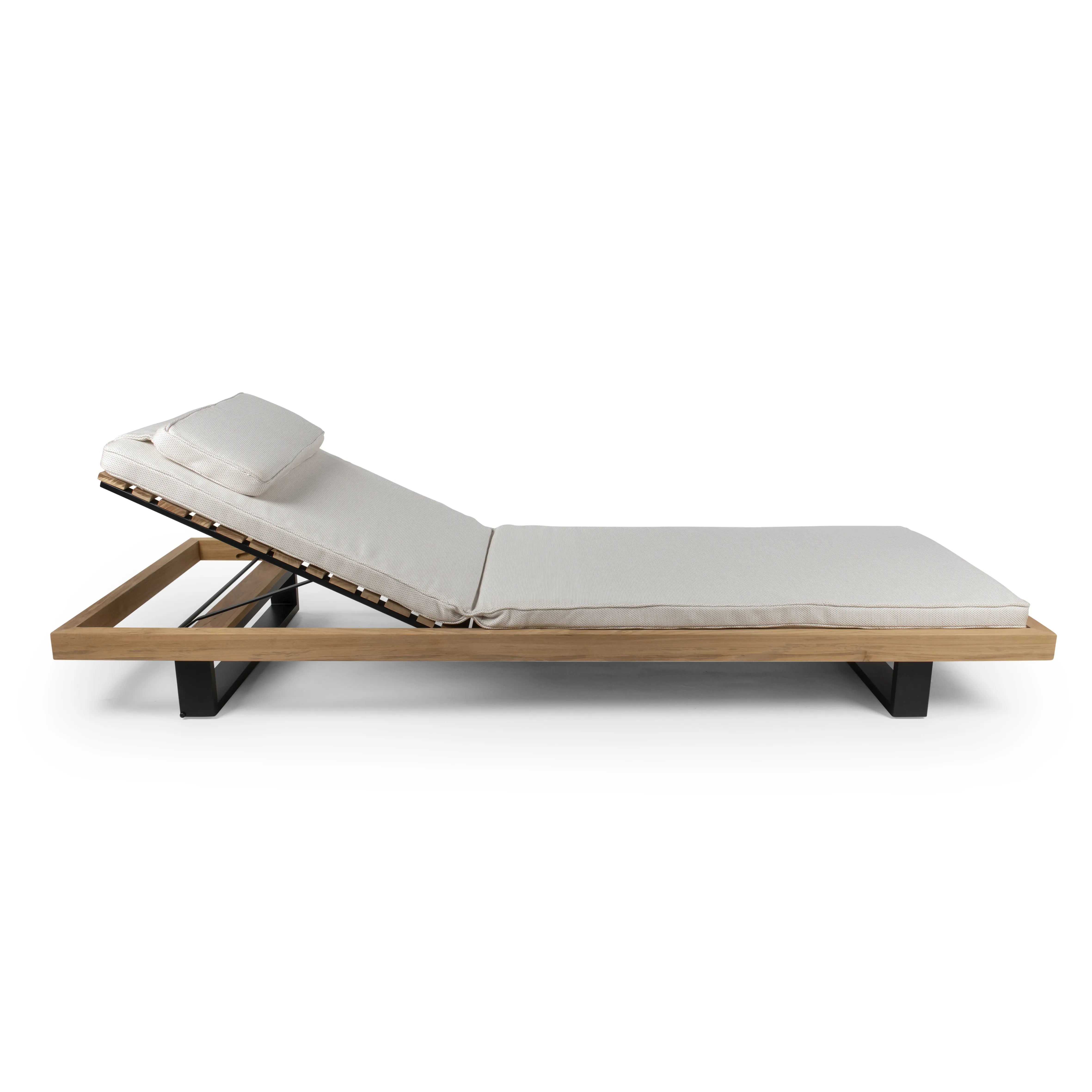 Betaco RAVELLO TEAK SUN LOUNGER Sun Lounger