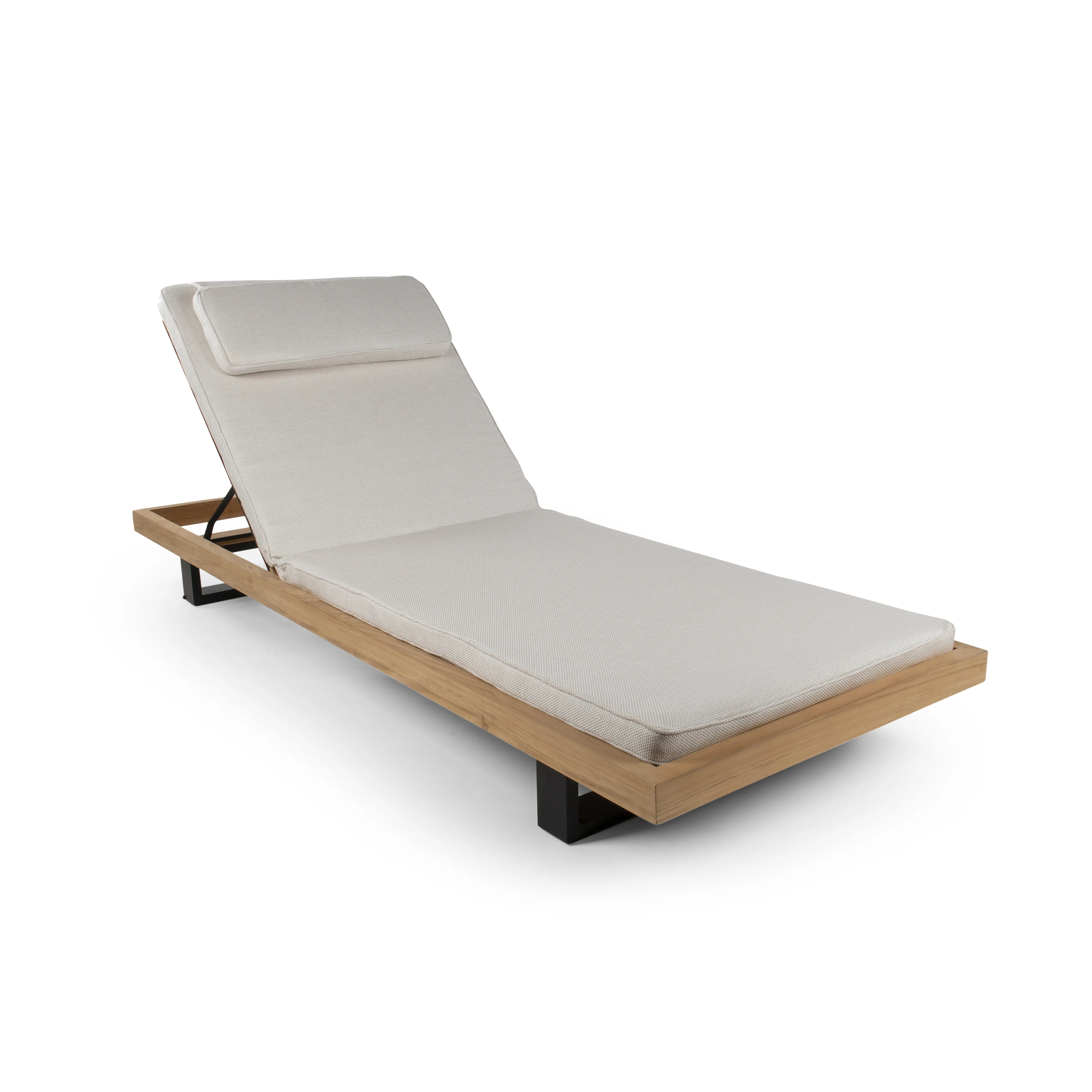 Betaco RAVELLO TEAK SUN LOUNGER Sun Lounger