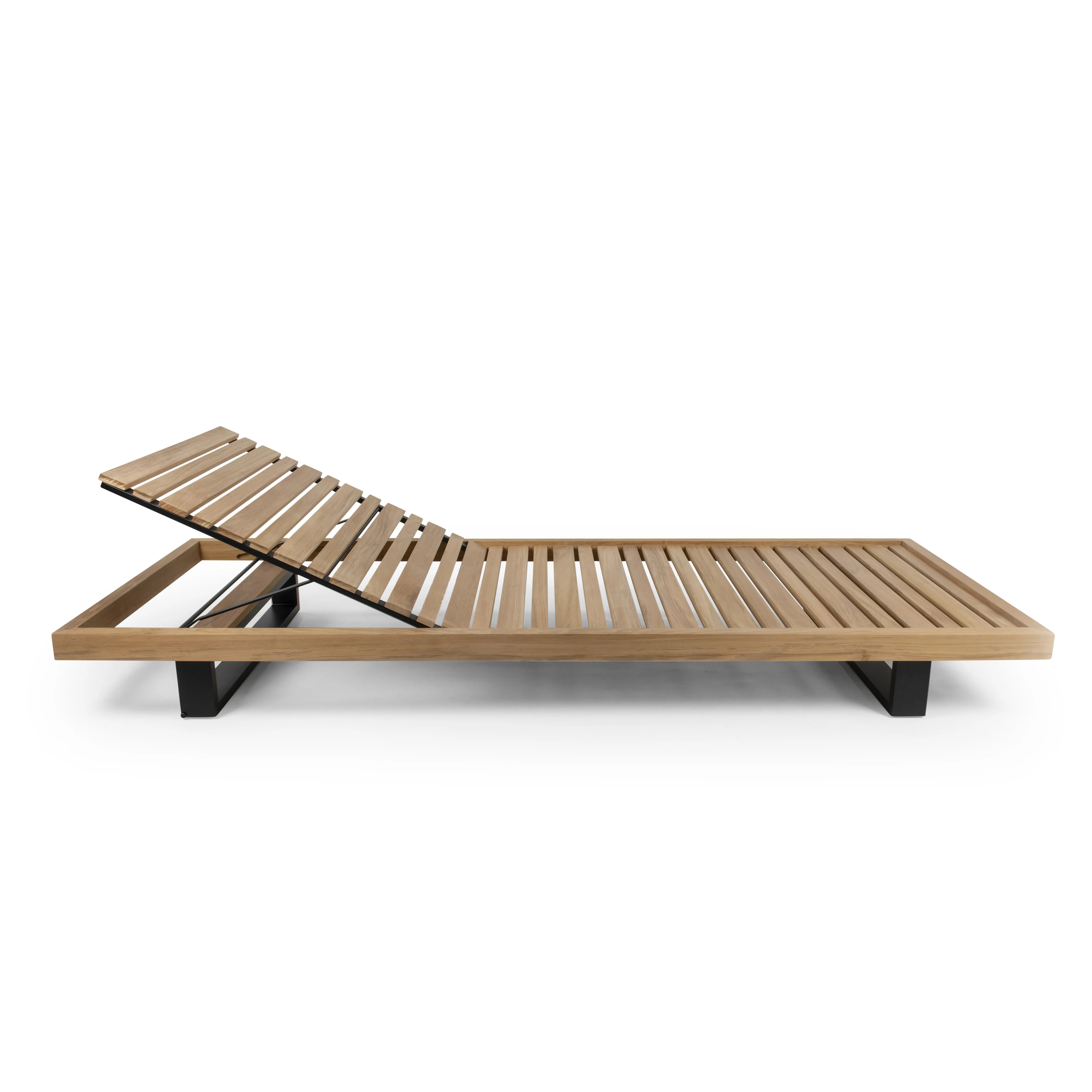 Betaco RAVELLO TEAK SUN LOUNGER Sun Lounger