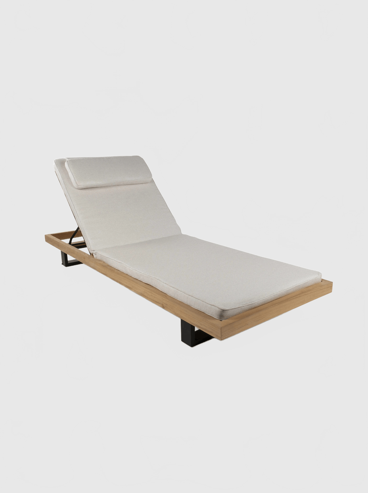 Betaco RAVELLO TEAK SUN LOUNGER Sun Lounger