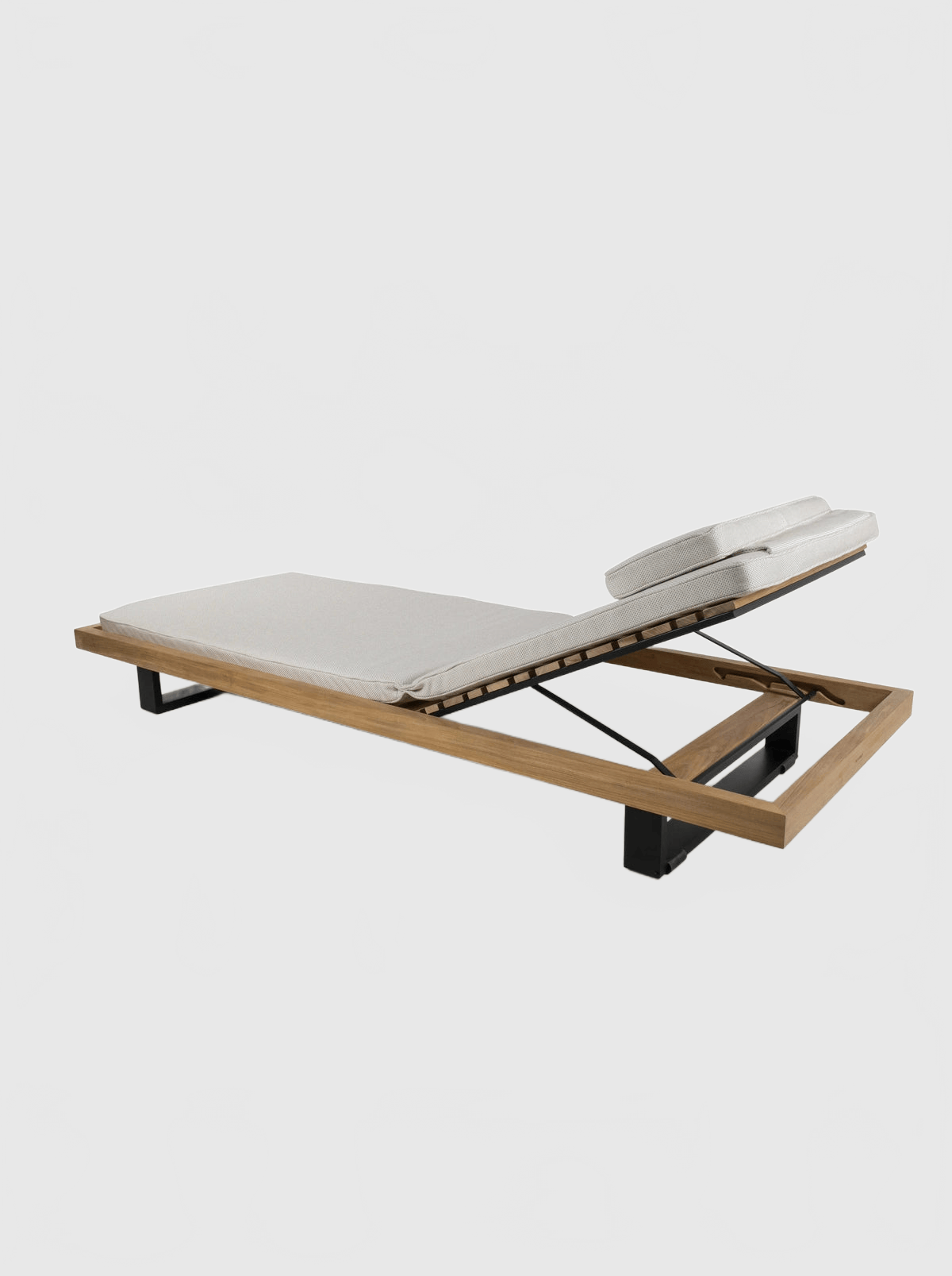 Betaco RAVELLO TEAK SUN LOUNGER Sun Lounger