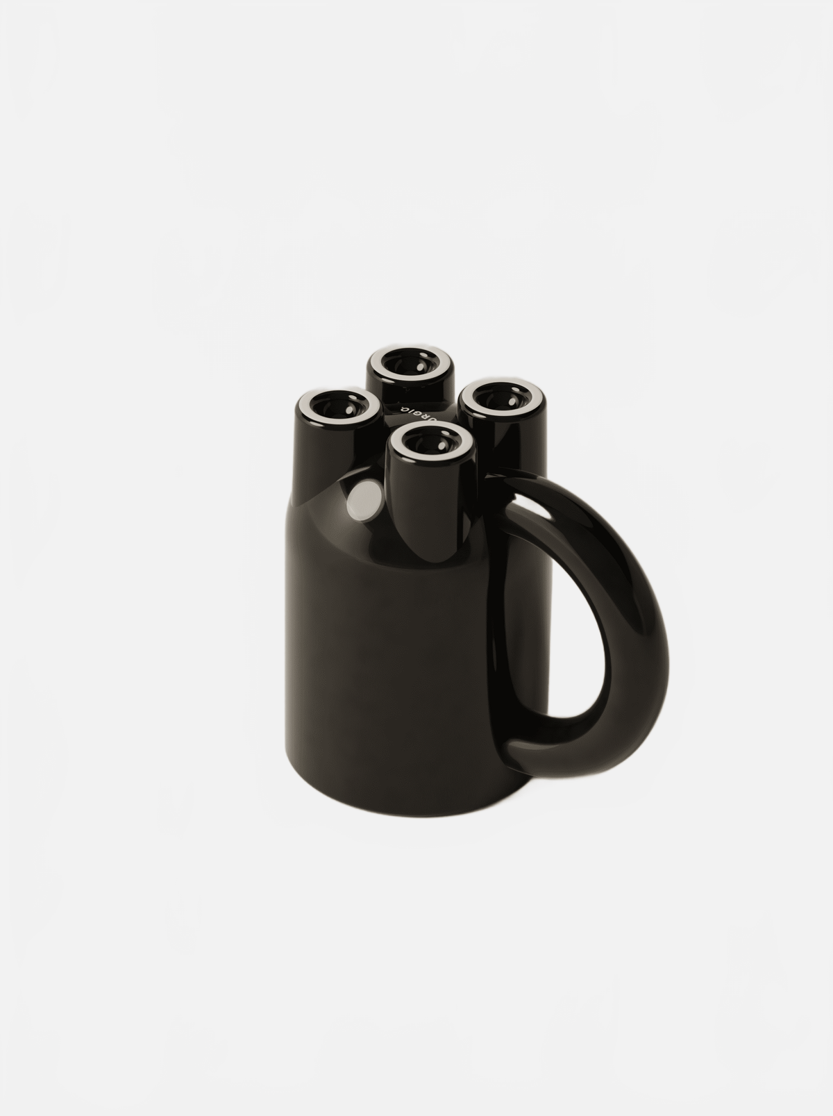 BURGIO BLACK MUUUUG GLOSSY – SCULPTURAL TALL CERAMIC MUG Mug
