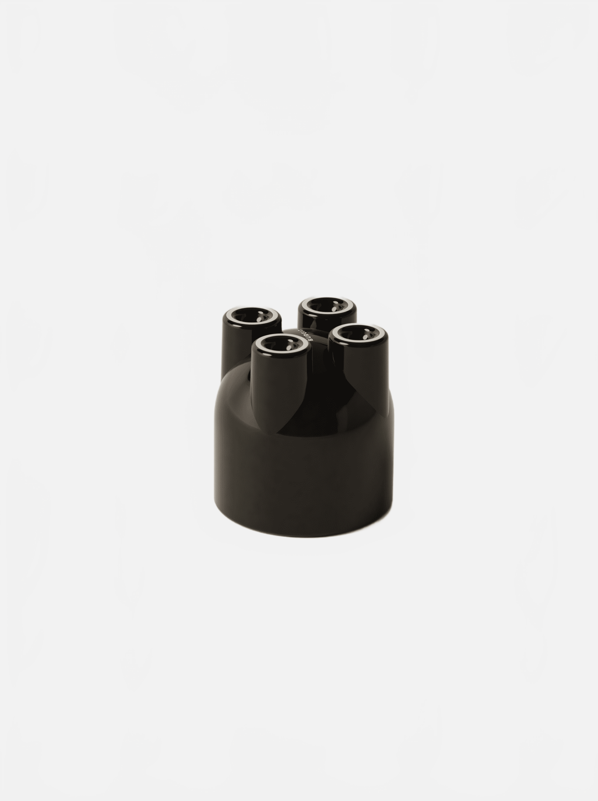 BURGIO BLACK UUUUCCIO GLOSSY – SCULPTURAL CERAMIC CAPPUCCINO CUP & SAUCER Cappuccino Cup & Saucer
