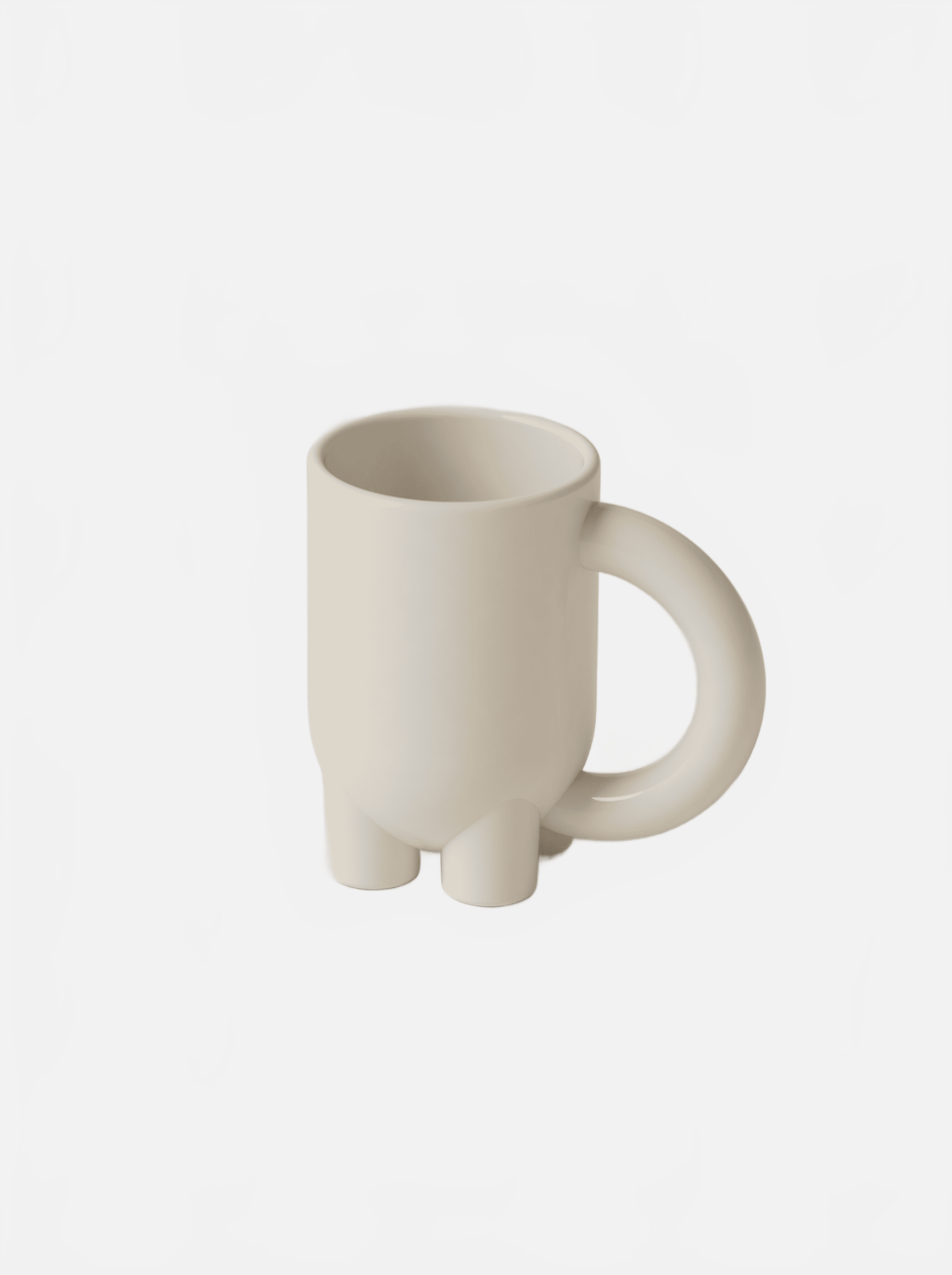 BURGIO BONE MUUUUG GLOSSY – SCULPTURAL TALL CERAMIC MUG Mug