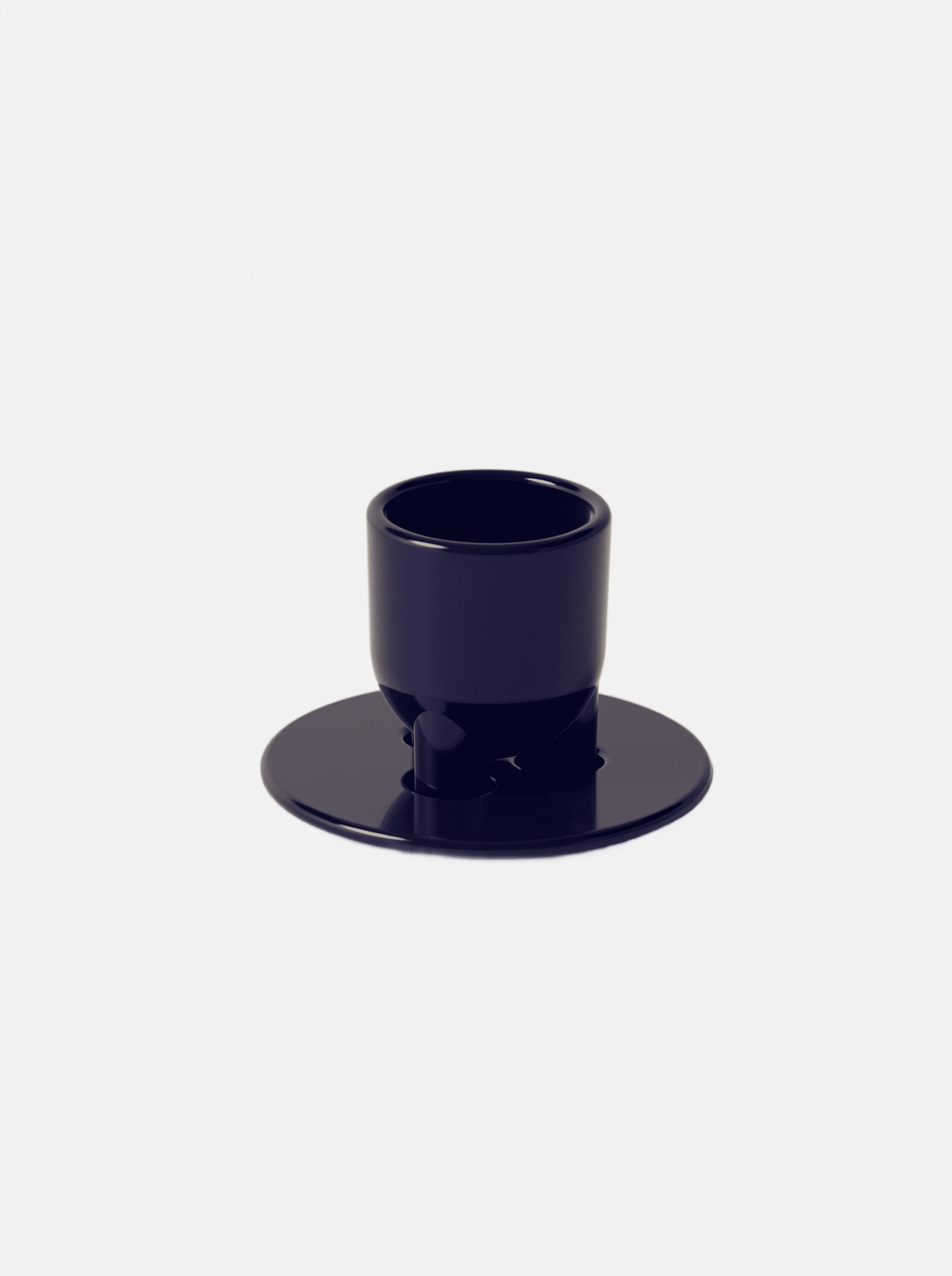 BURGIO COBALT CUUUP GLOSSY – SCULPTURAL CERAMIC ESPRESSO CUP & SAUCER Espresso Cup & Saucer