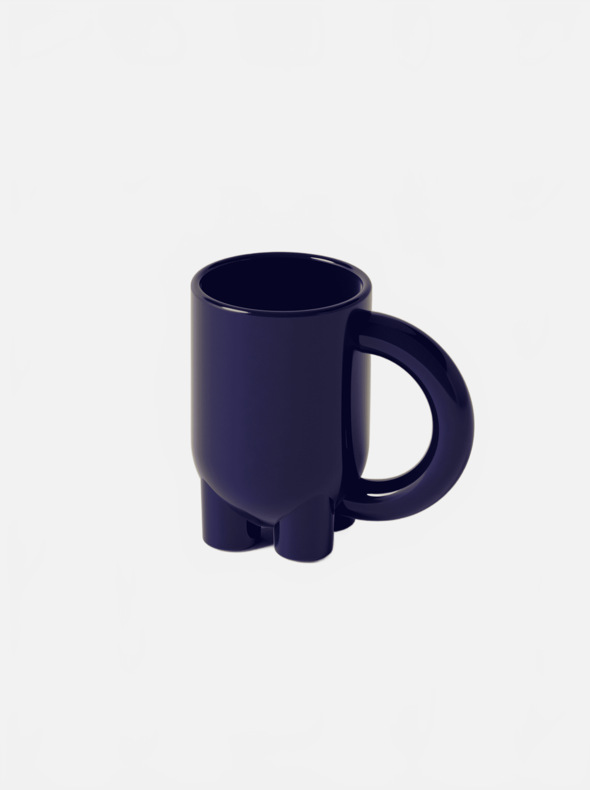 BURGIO COBALT MUUUUG GLOSSY – SCULPTURAL TALL CERAMIC MUG Mug