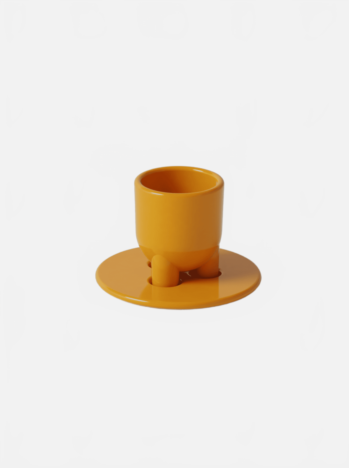 BURGIO MANGO CUUUP GLOSSY – SCULPTURAL CERAMIC ESPRESSO CUP & SAUCER Espresso Cup & Saucer