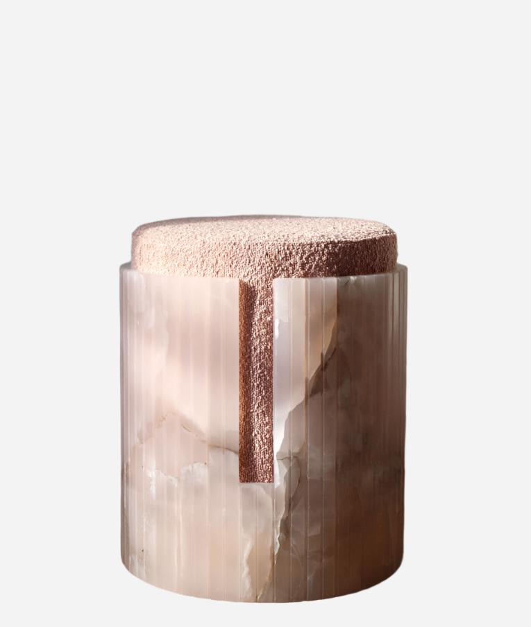 Stool PINK ONYX DOLCE STOOL MARBERA