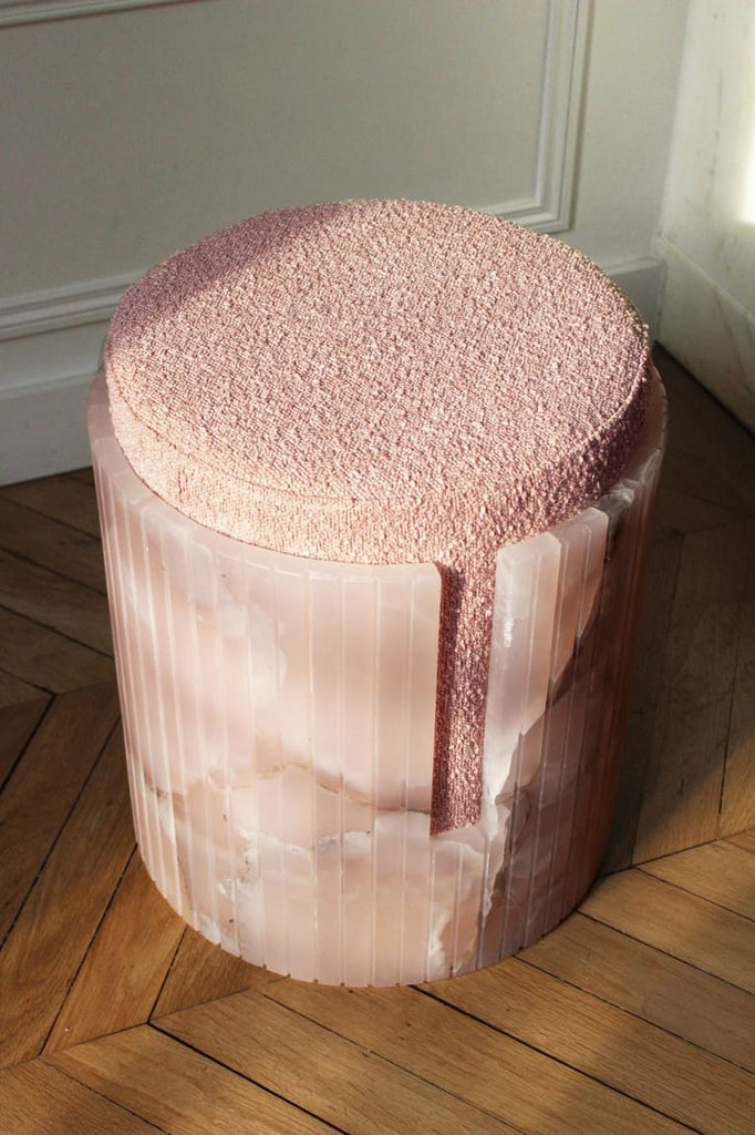 Stool PINK ONYX DOLCE STOOL MARBERA