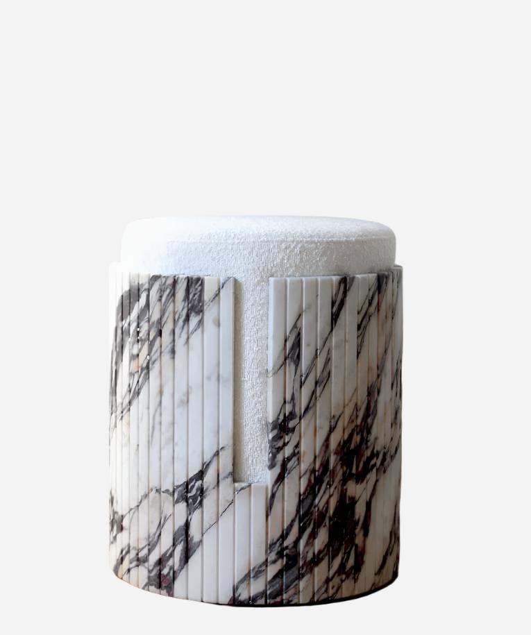 Stool CALACATTA VIOLA MARBLE DOLCE STOOL MARBERA