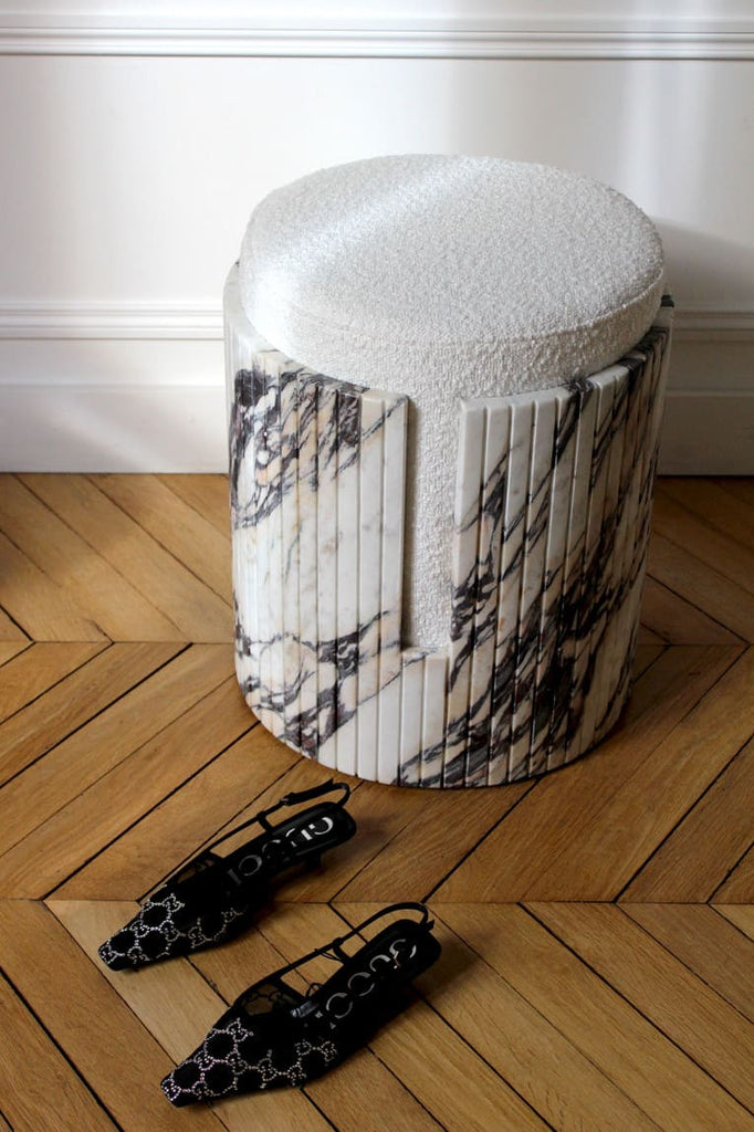 Stool CALACATTA VIOLA MARBLE DOLCE STOOL MARBERA