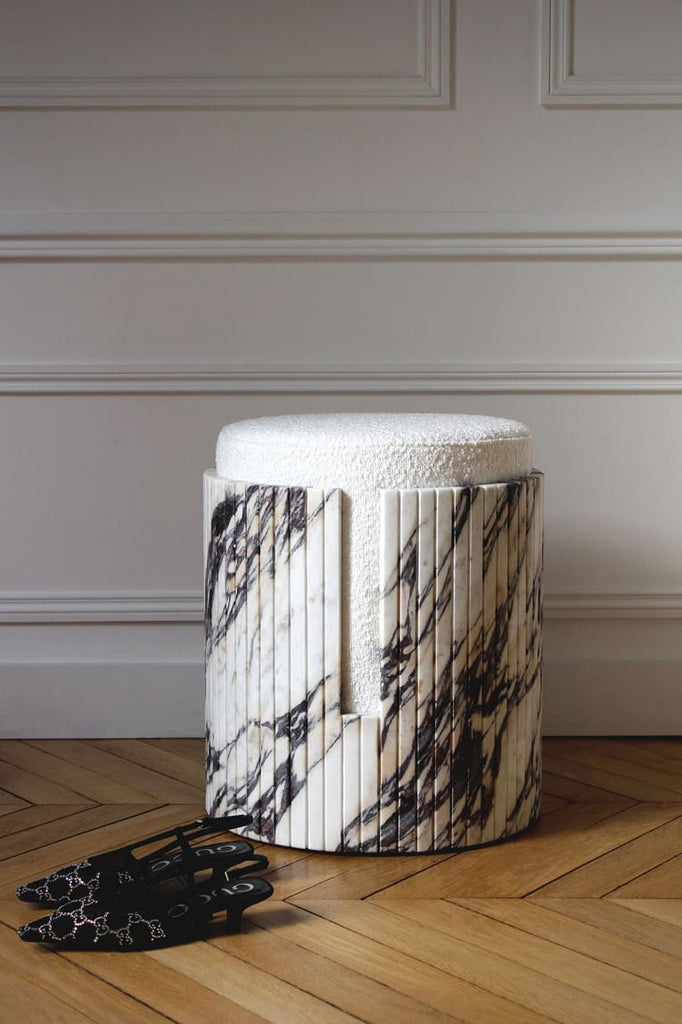 Stool CALACATTA VIOLA MARBLE DOLCE STOOL MARBERA