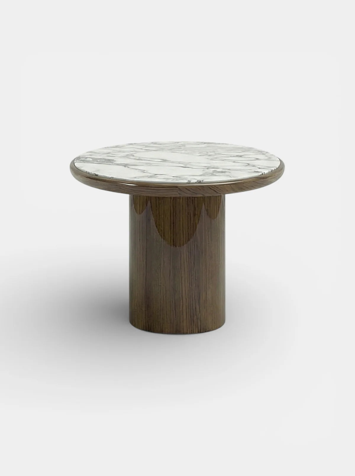 CARLA WOOD & ARABESCATO MARBLE DINING TABLE
