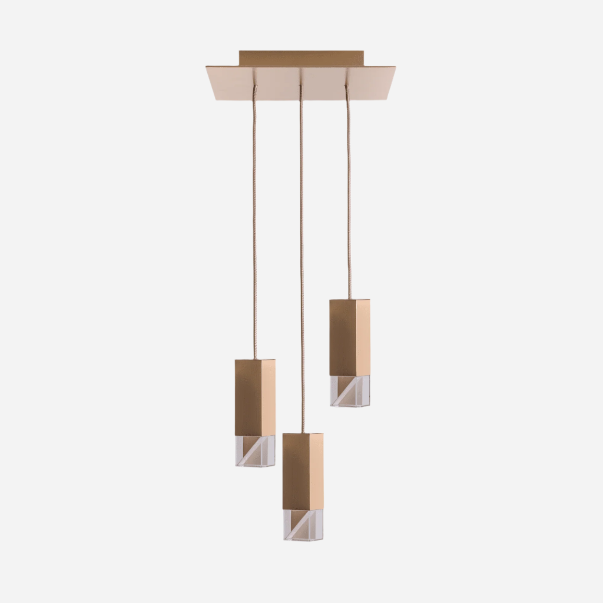 Chandelier Brass LAMP/ ONE TRIO-LIGHT CHANDELIER FORMAMINIMA