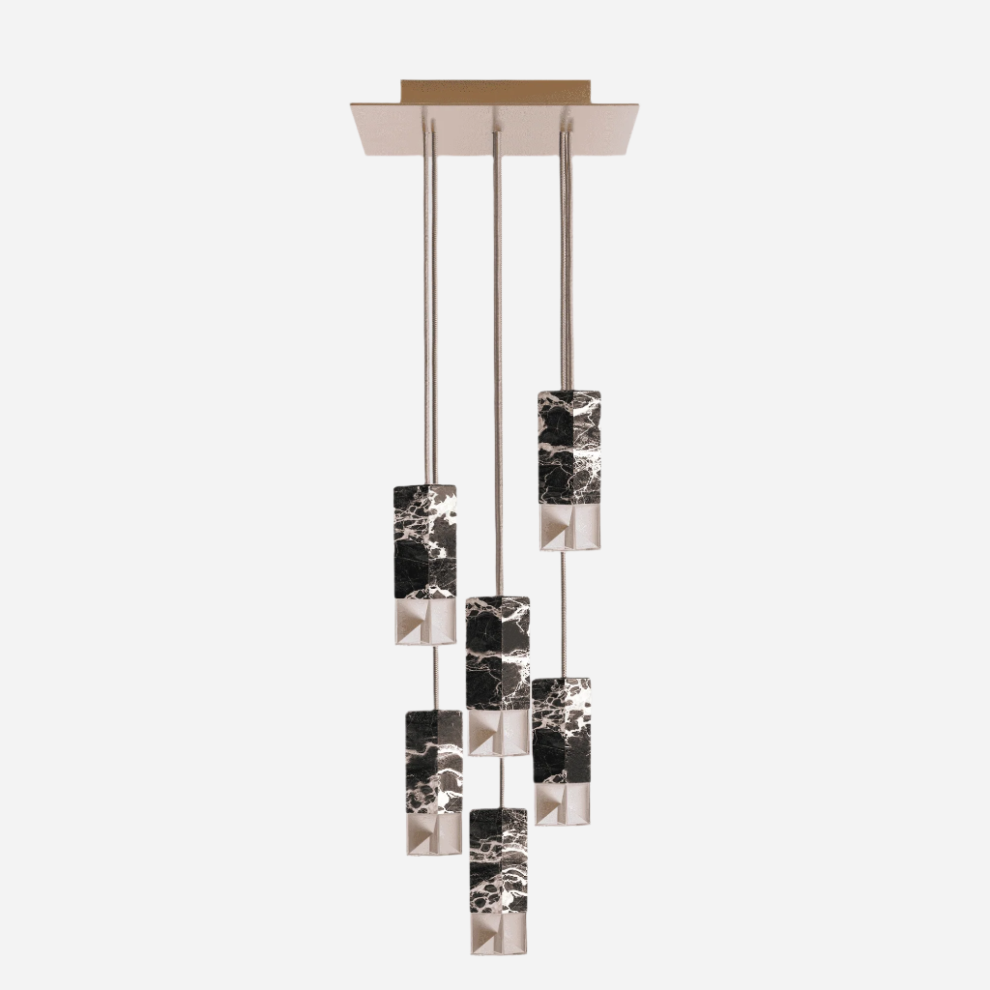 Chandelier Portoro Gold Marble LAMP/ ONE 6-LIGHT CHANDELIER FORMAMINIMA