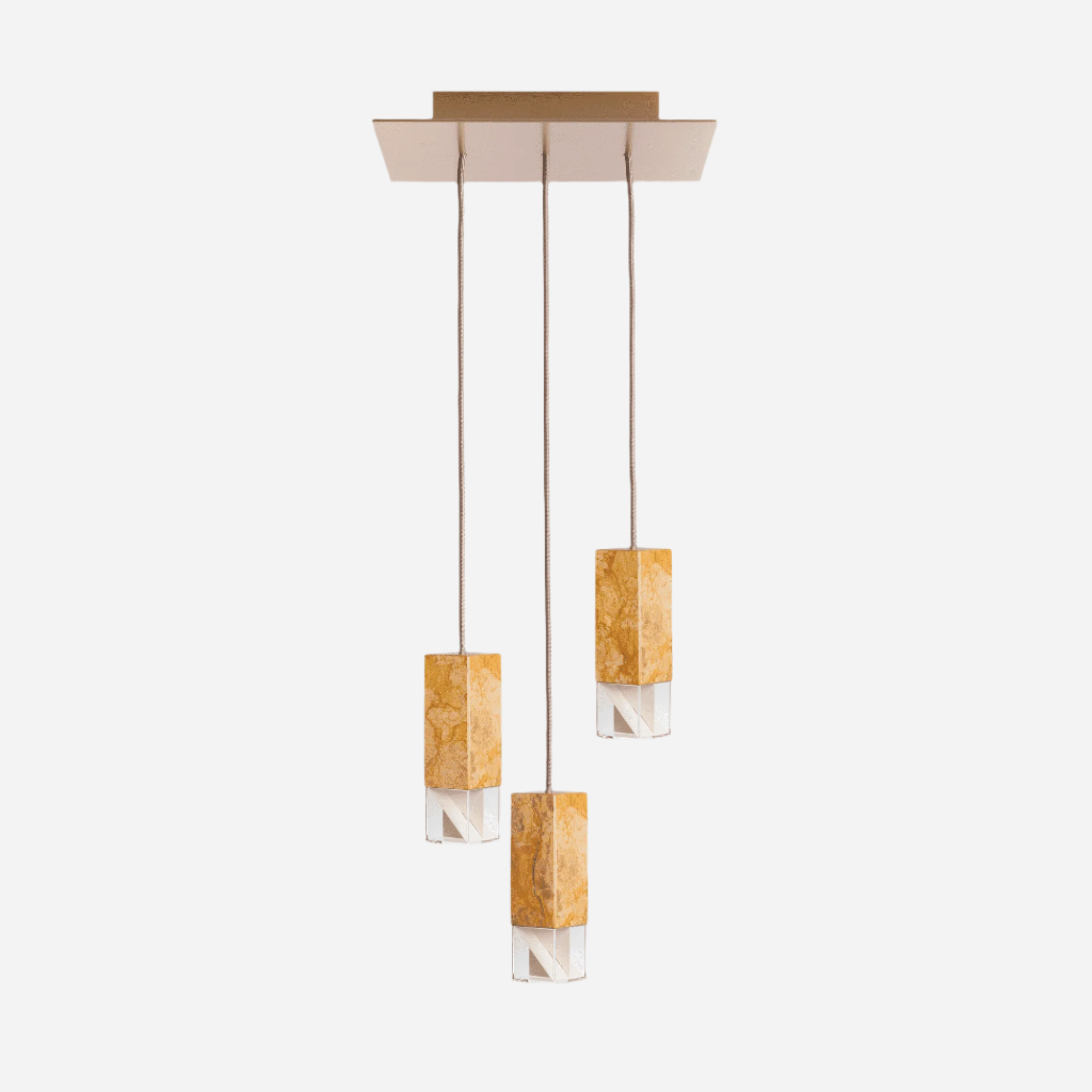 Chandelier Royal Pink Yellow Marble LAMP/ ONE TRIO-LIGHT CHANDELIER FORMAMINIMA