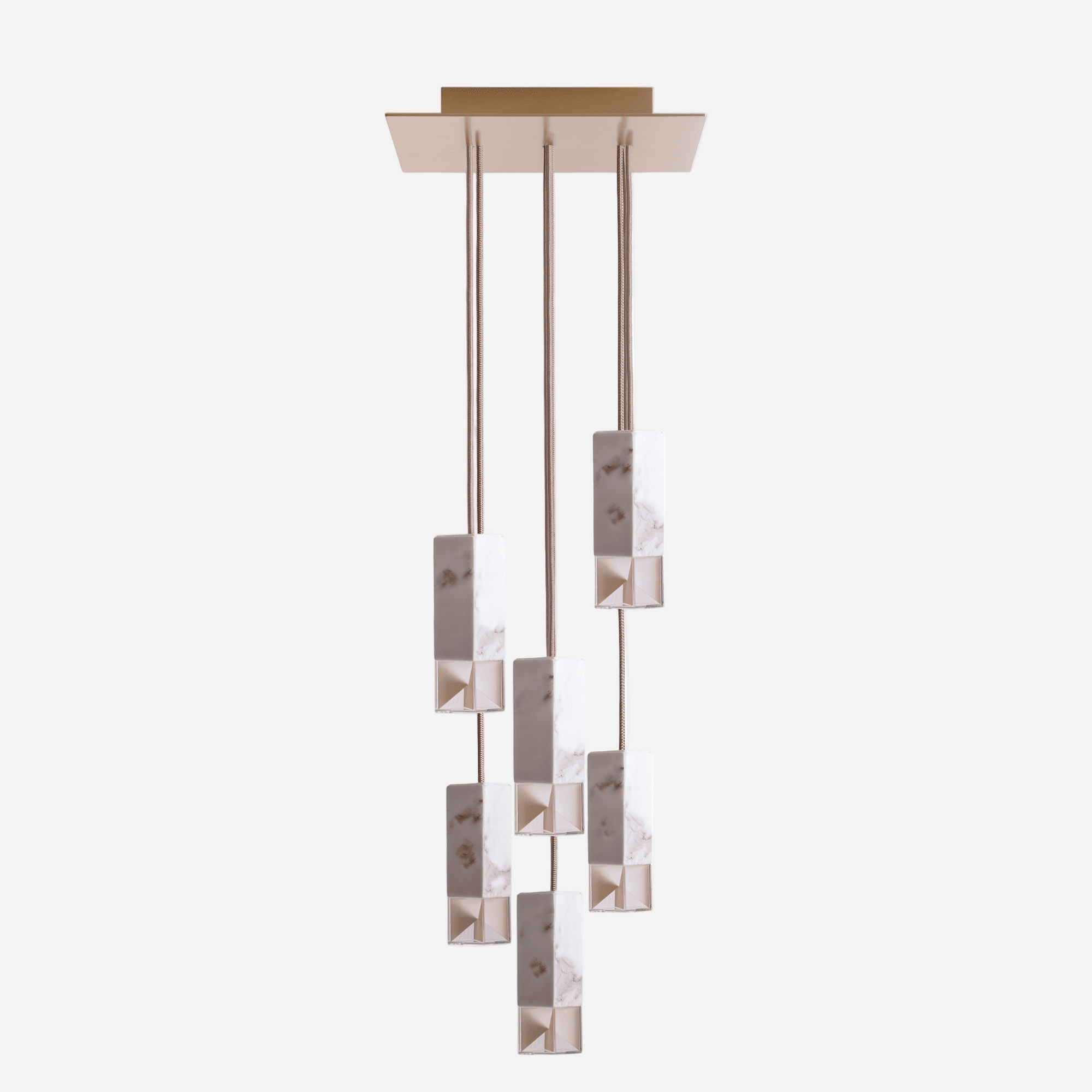 Chandelier White Calacatta Marble LAMP/ ONE 6-LIGHT CHANDELIER FORMAMINIMA
