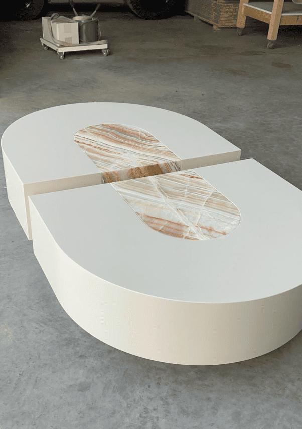 Coffee Table BACI CAPSULE RAINBOW ONYX COFFEE TABLE MARBERA
