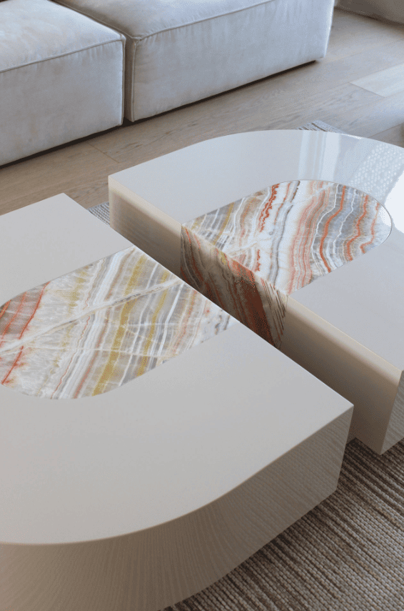 Coffee Table BACI CAPSULE RAINBOW ONYX COFFEE TABLE MARBERA