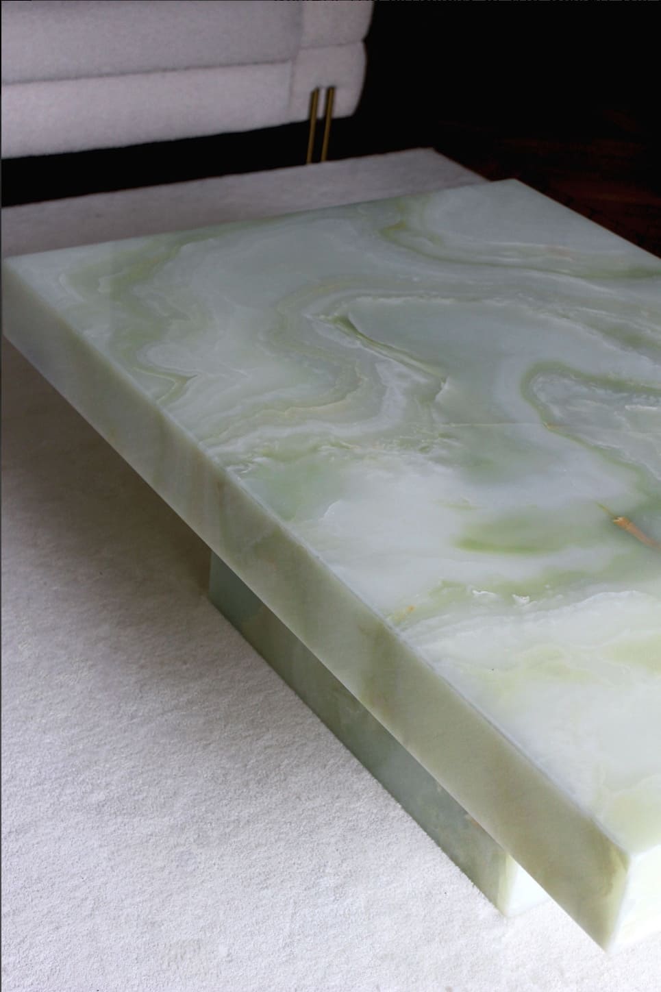 Coffee Table CARA GREEN ONYX MARBERA