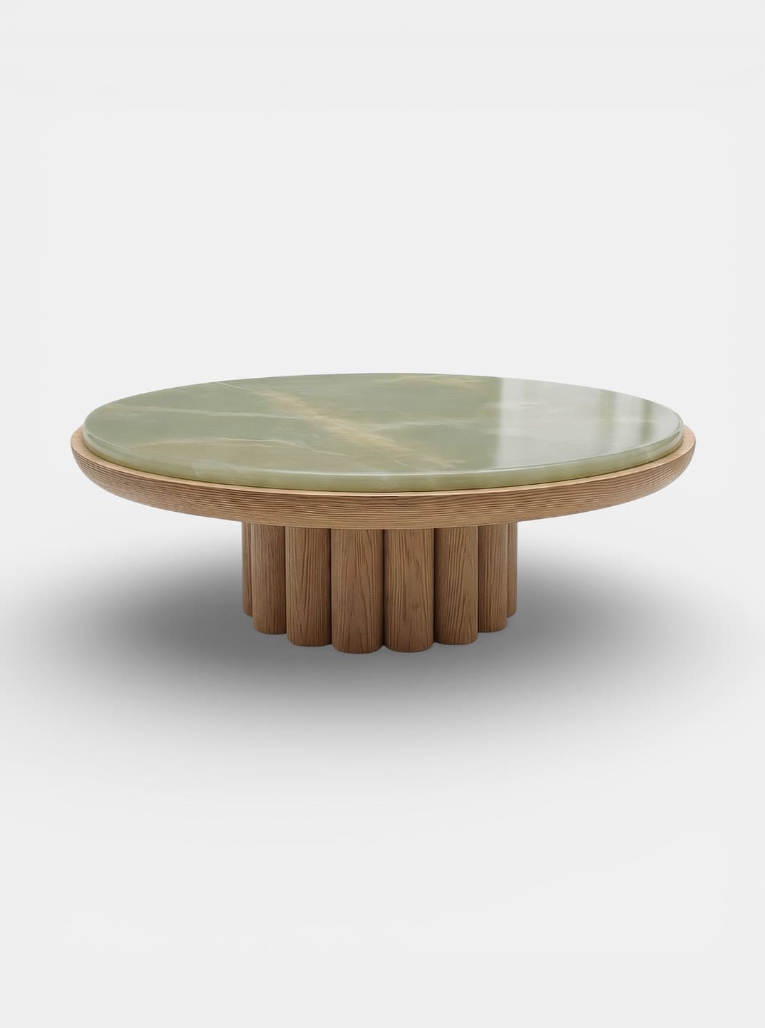 Coffee Table EDONI OAK & GREEN ONYX MARBERA