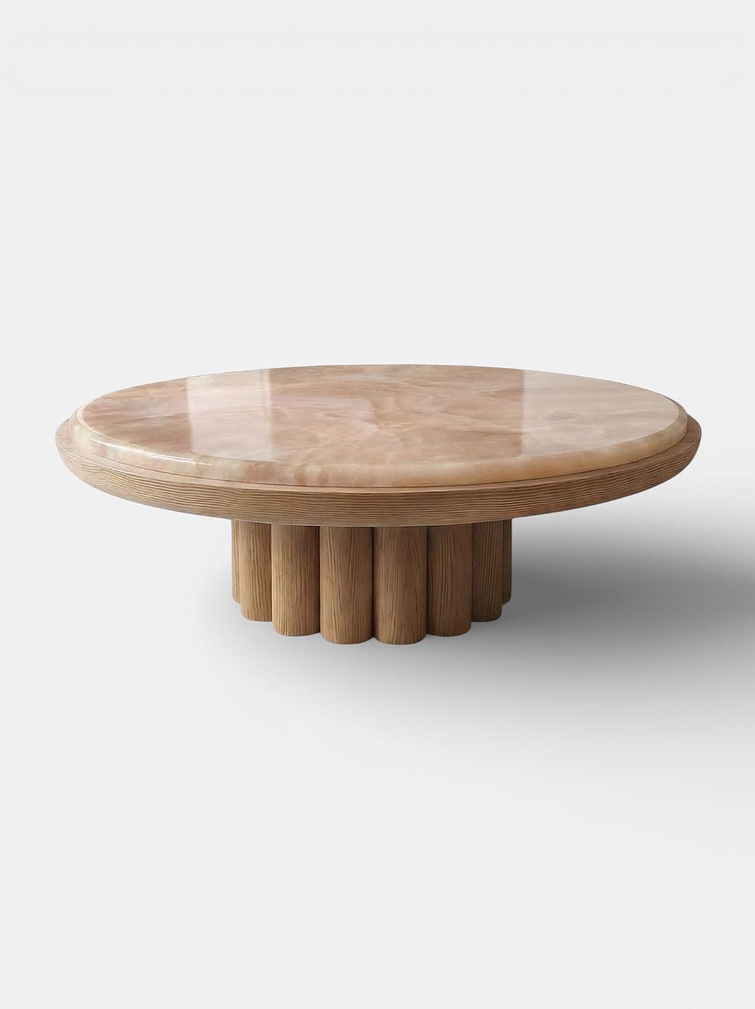 Coffee Table EDONI OAK & HONEY ONYX MARBERA