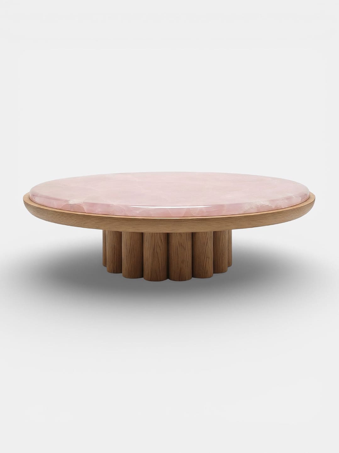 Coffee Table EDONI OAK & PINK ONYX MARBERA