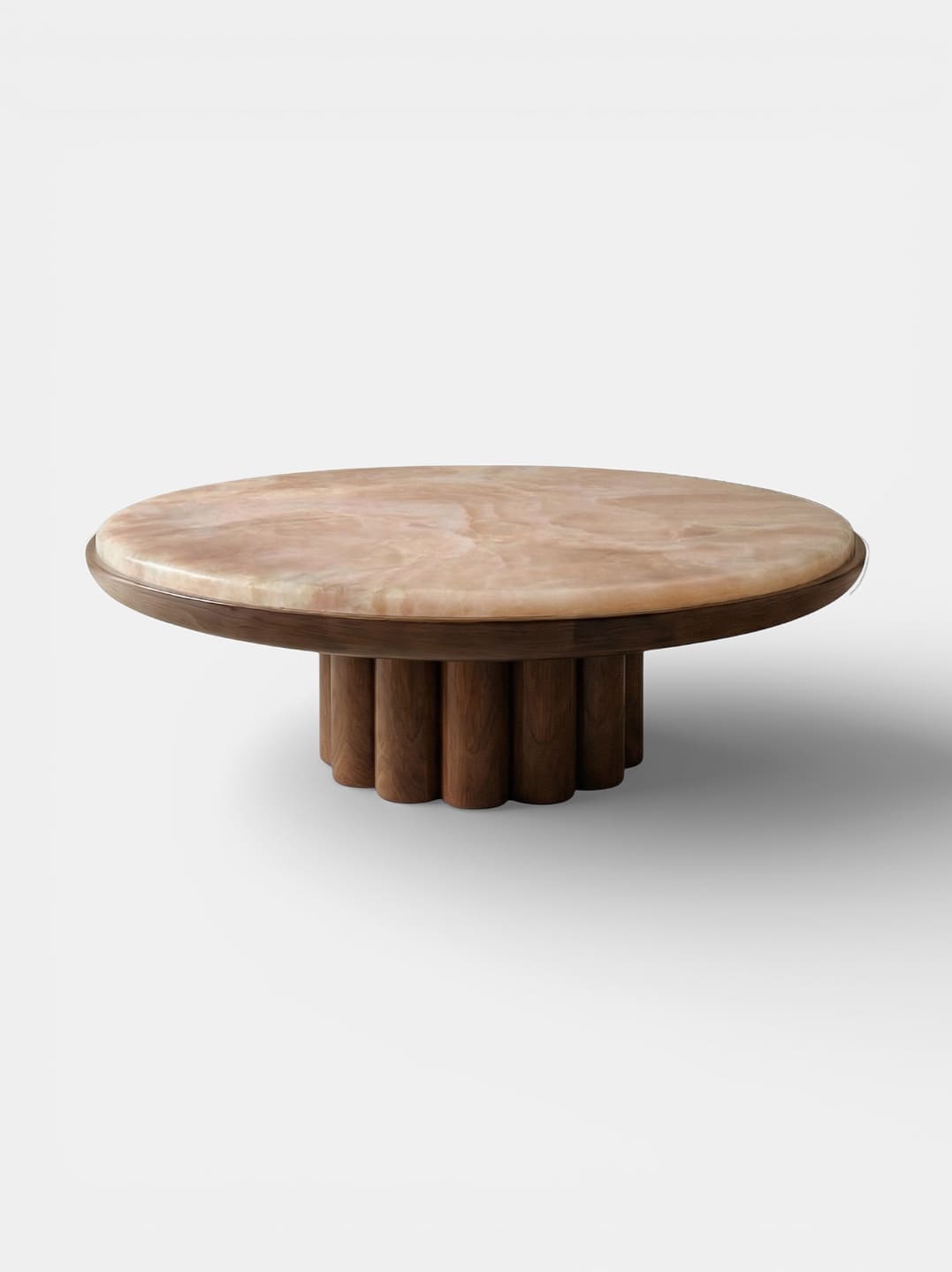 Coffee Table EDONI WOOD & HONEY ONYX MARBERA