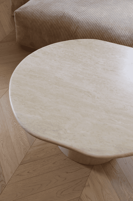 Coffee Table JOAN TRAVERTINE COFFEE TABLE MARBERA