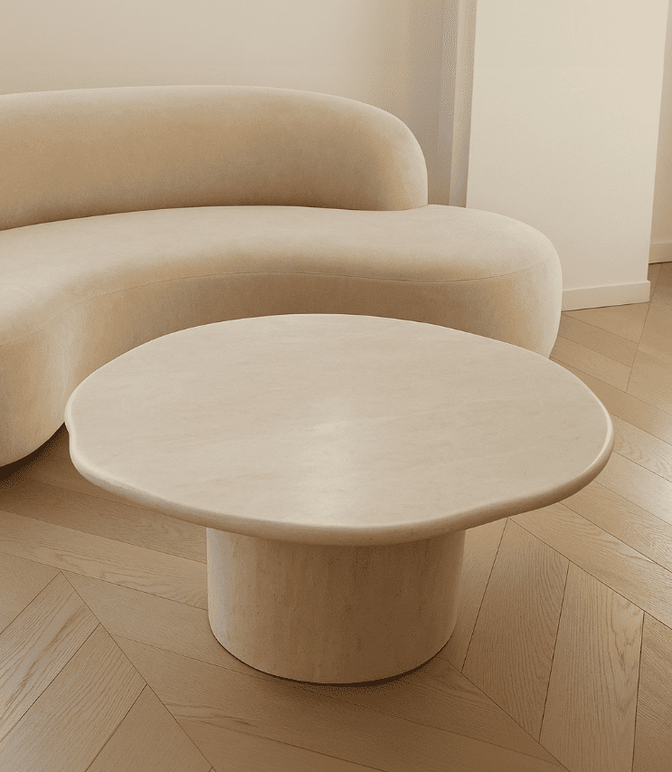 Coffee Table JOAN TRAVERTINE COFFEE TABLE MARBERA