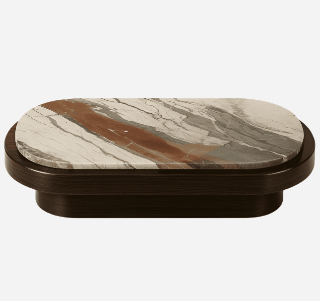 Coffee Table MIRAGE FANTASTICA MARBLE & WOOD MARBERA