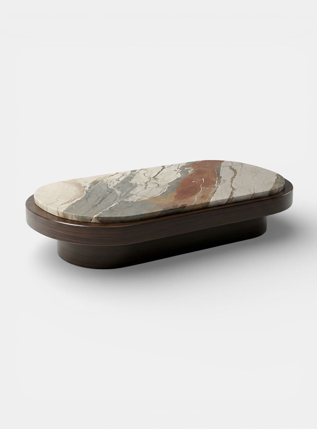 Coffee Table MIRAGE WOOD & BRECCIA FANTASTICA MARBLE MARBERA